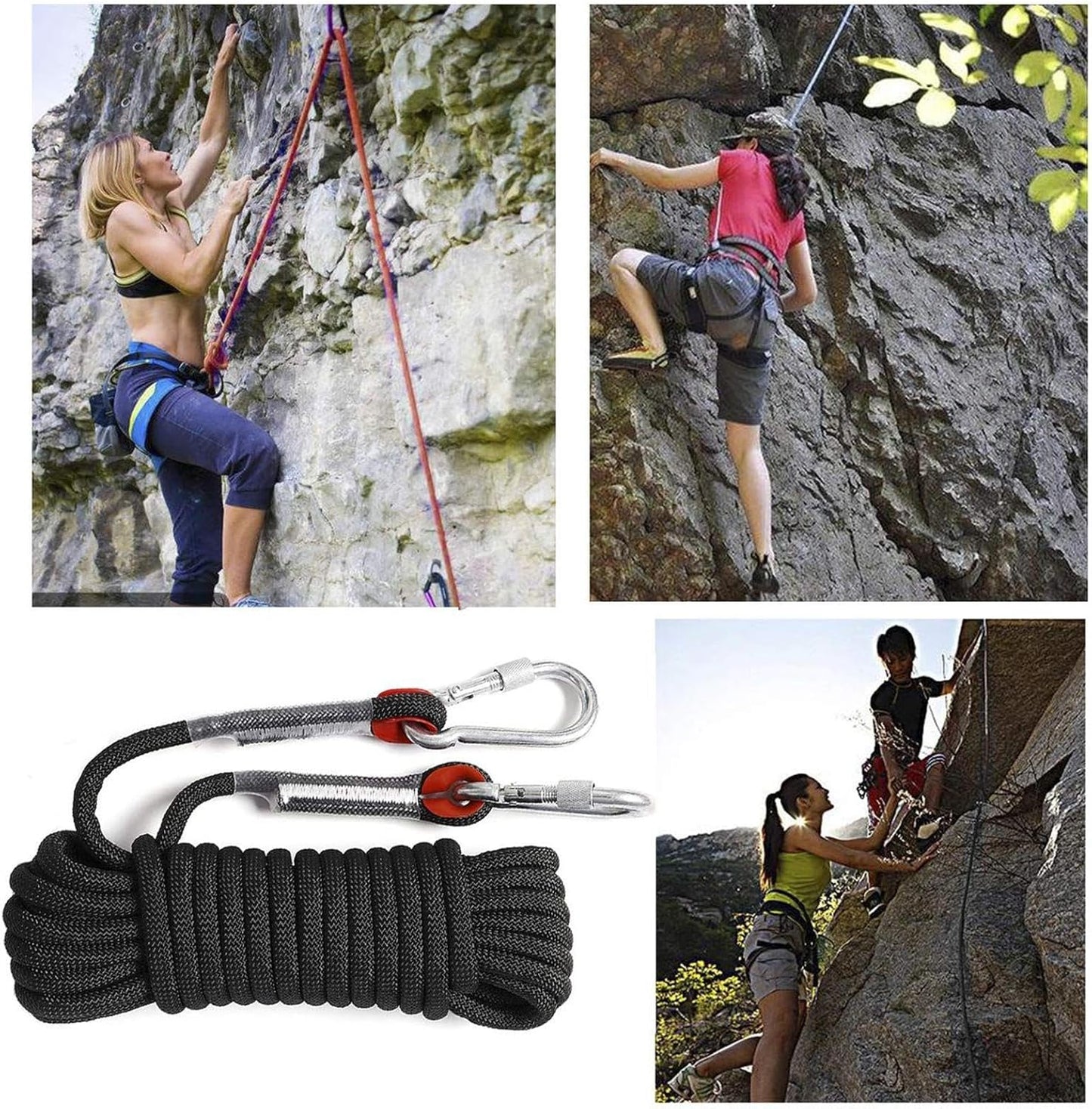 Climbing Rope, Workout Rope for Climbing, Mountaineering Safety Equipment, Outdoor Workouts Accessories, Survival Gear Hiking Training, Enhanced Knot Tying Usability