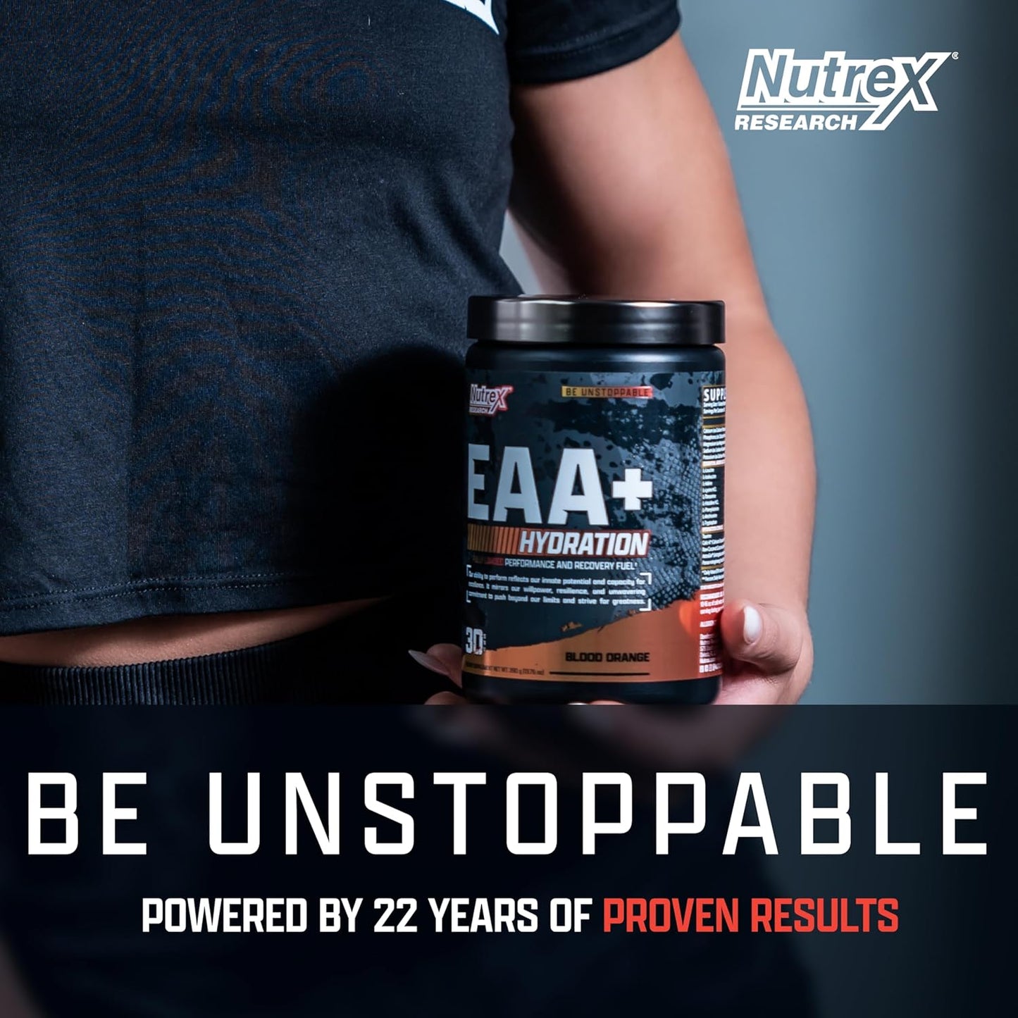 Nutrex Research EAA + Hydration Essential Amino Acids Supplement, Blood Orange 390 grams
