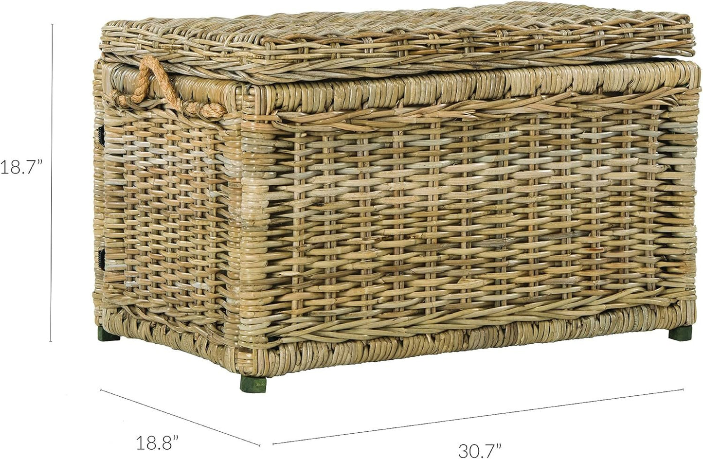 happimess Jacob 30" Wicker Storage Trunk, Natural