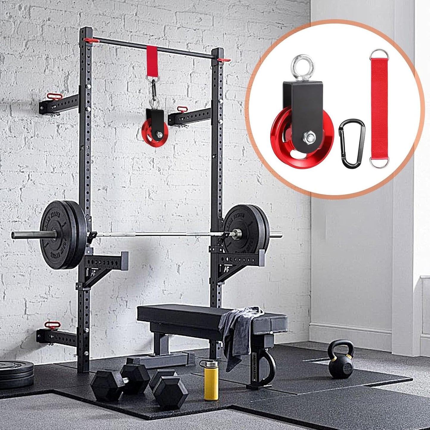 Pulleys for Lifting, Heavy-Duty Storage Pulley, Smooth Load-Bearing System, Quick-Release Workout Gear, Multifunctional Design, for Garage Home Gym, Marine Equipment Handling
