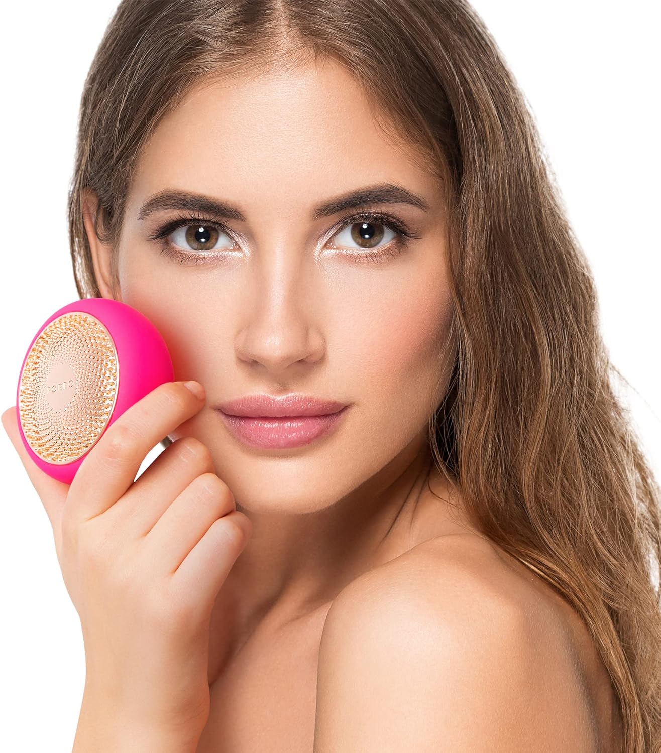 FOREO UFO 2 LED Face Mask Treatment, Full Spectrum LED Face Treatment, Thermotherapy, Cryotherapy, Facial Massager, Best Absorption of Skincare Products, Fuchsia
