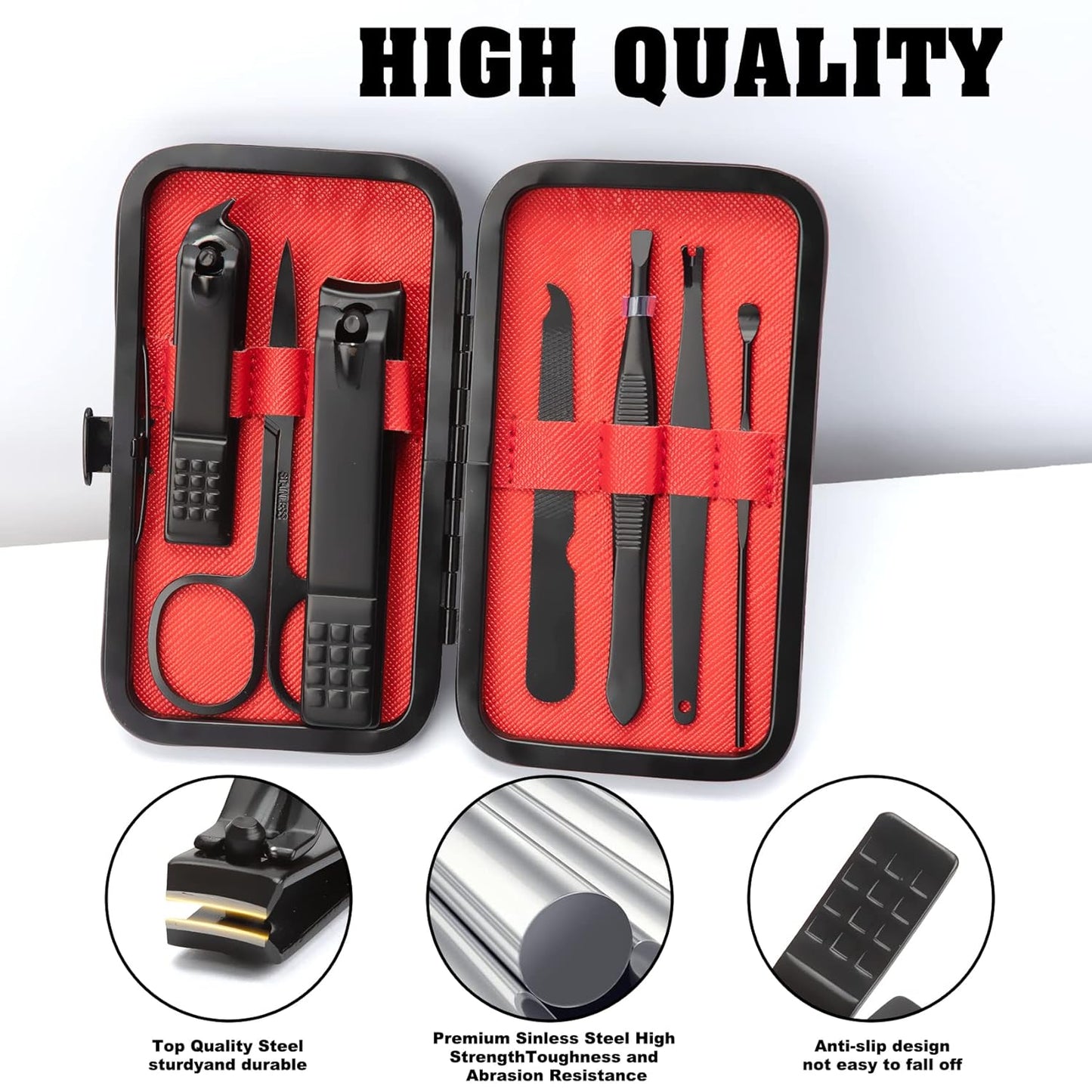 Manicure Set 7 In 1 Stainless Steel Nail Kit Manicure Kit Gifts for Dad Friends Easter Basket Stuffers Nail Clippers for Men Gifts Under 5 Dollars Nail...
