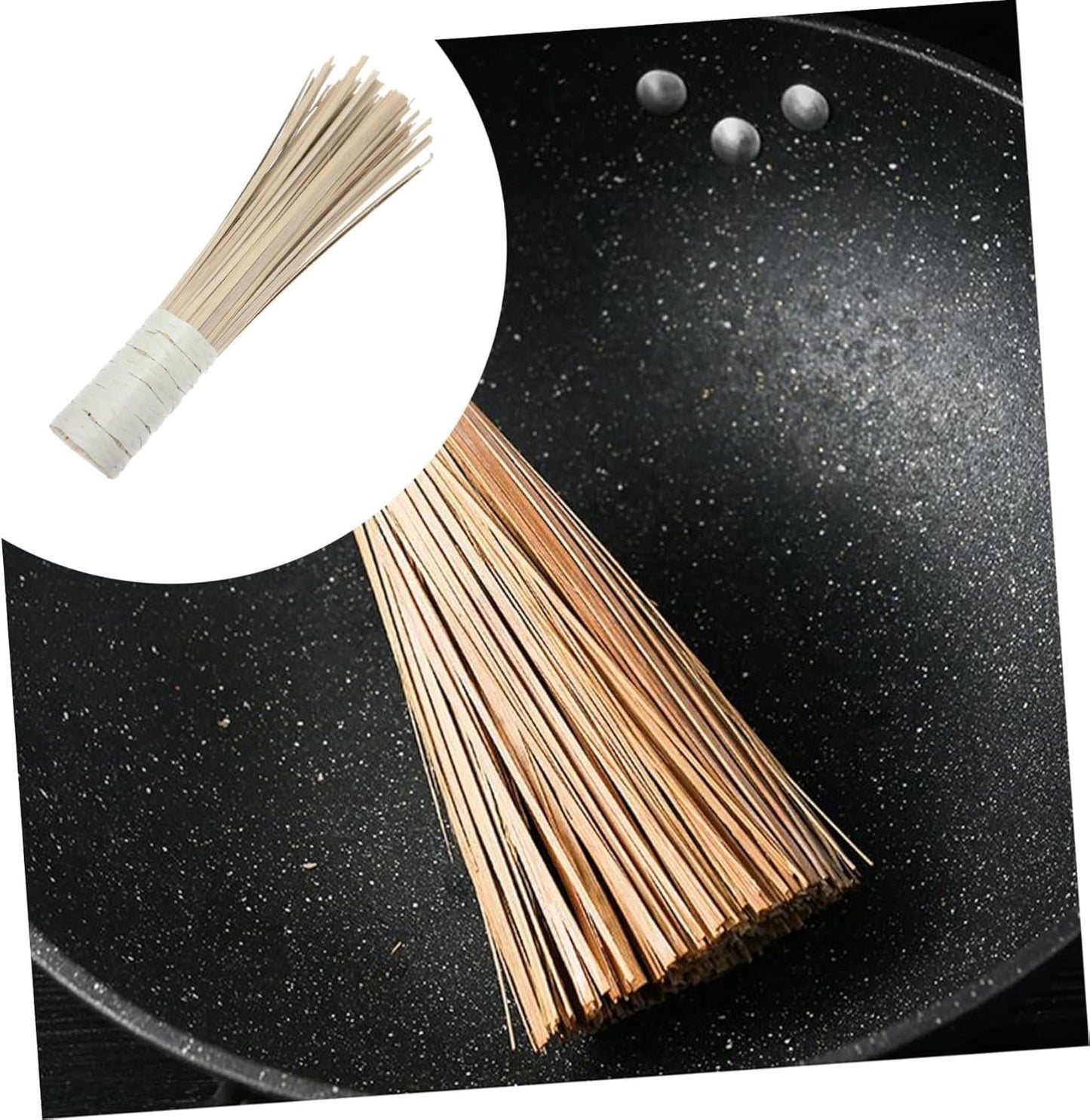 UTHCLO 2Pcs Pot Brush Kitchen Cleaning Tool Long Handle Scald Design