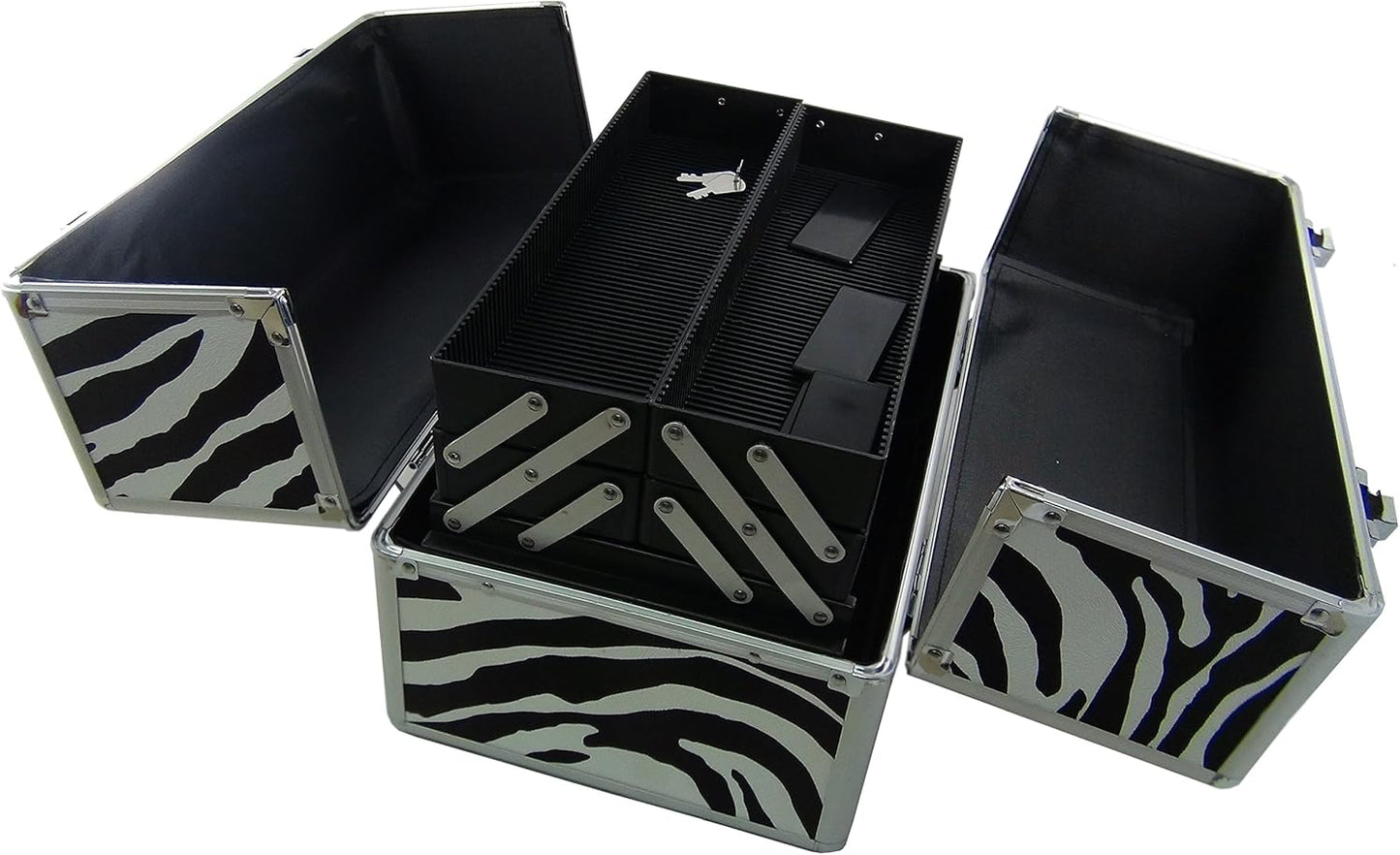 DynaSun Alu Design Beauty Case Trinket Box Makeup Cosmetic Bag
