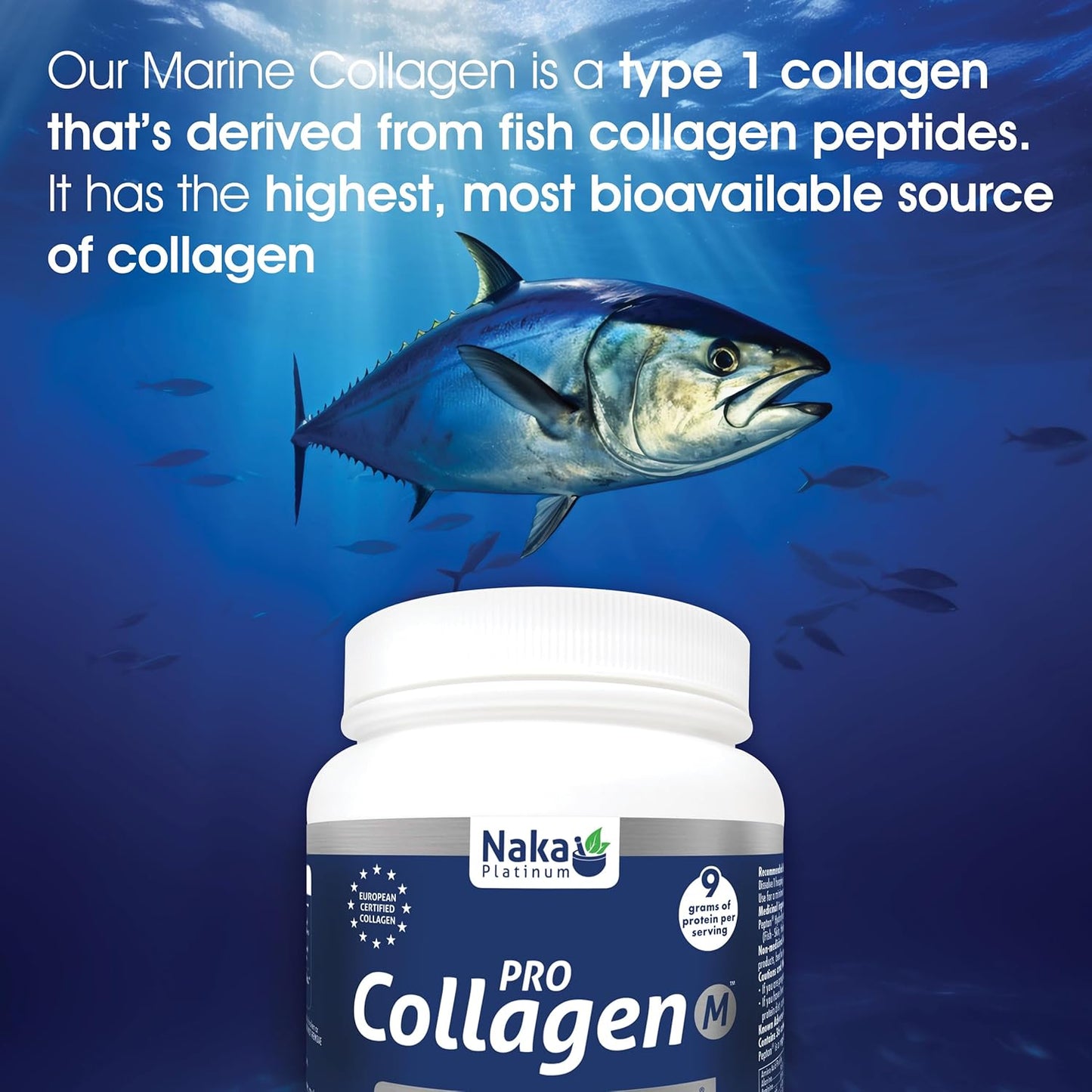 825gm (29oz) Hydrolyzed Marine Collagen Peptides featuring 10,000mg of Peptain, for Skin, Nails, Bones and Joints. Bonus Size (825gm) (825gr)
