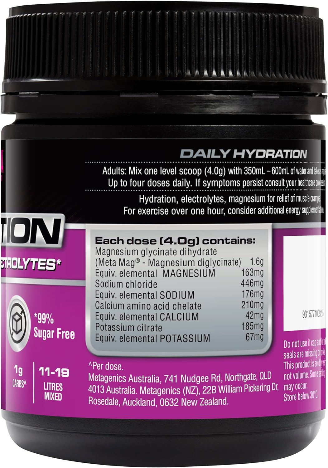 Endura Low Carb Hydration Grapeberry 128g