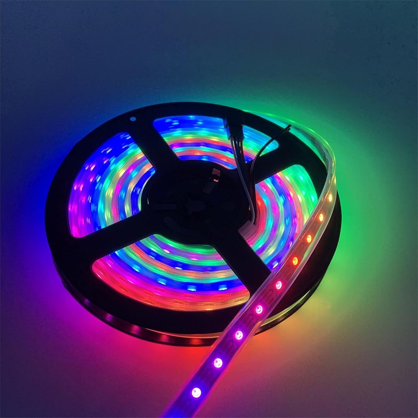 WS2815 DC12V WS2812B WS2813 LED Strip Light RGB Single Addressable LED Lights Dual Signal 30 60 144 LEDs IP30 65 67 (White PCB IP67, 5M 60 LED/M)