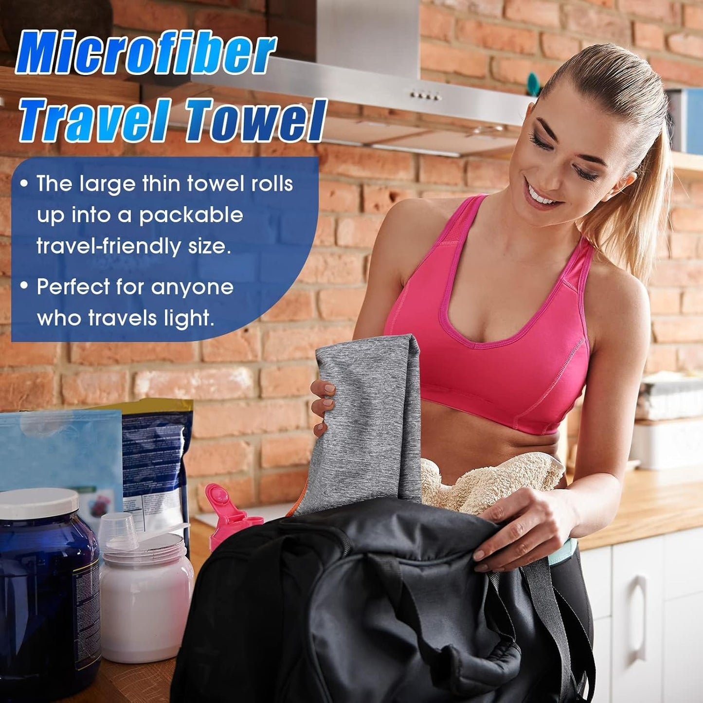 Microfiber Gym Towel Quick Dry Men Women Workout Gear for Body Sweat Sports Exercise Fitness Tennis Running Riding Hiking Camping Yoga Jogging Fishing Working Out Towel