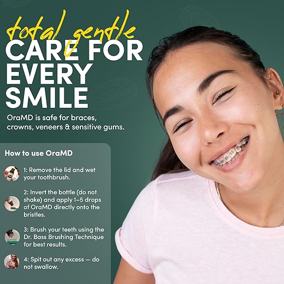 OraMD Original Tooth Oil - Healthy Gums, Fresh Breath and Helps with Sensitive Teeth - All-Natural Solution Better Than Mouthwash (2-Pack)