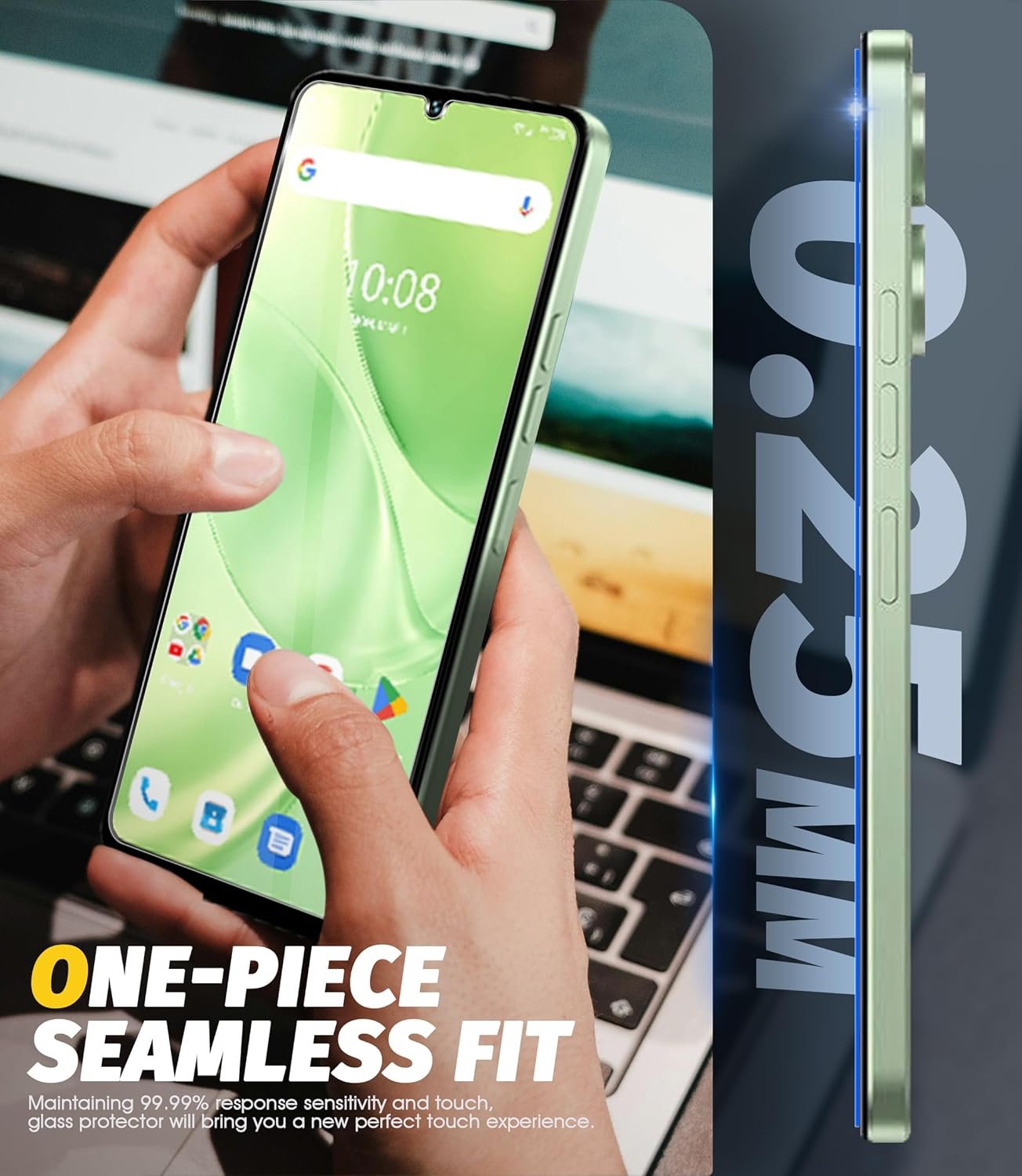 (3 Pack) Orzero Compatible for UMIDIGI G9 5G / G9A / G9C / G9T Tempered Glass Screen Protector, 2.5D Arc Edges 9 Hardness High Definition Bubble-Free