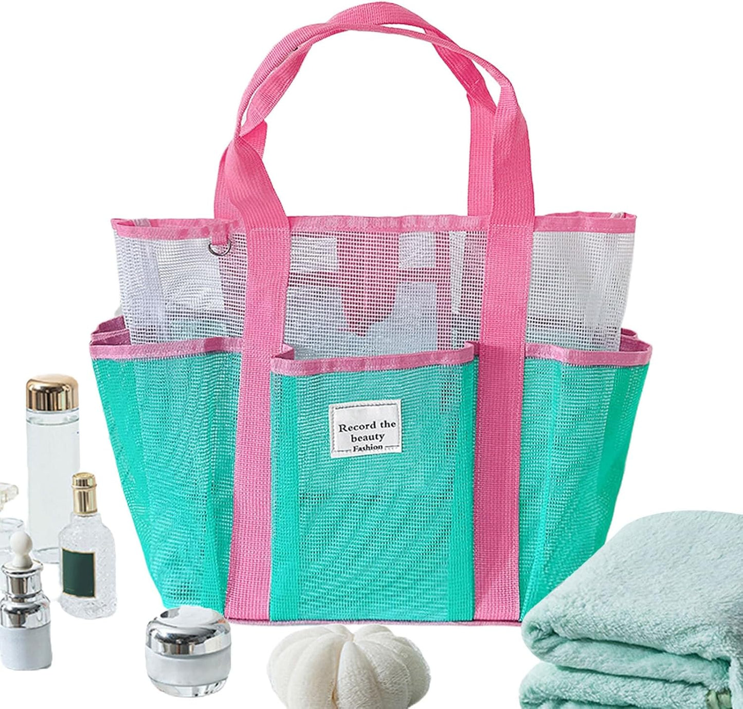 Generico Beach Bag Tote, Large Mesh Bags, Reusable Luggage, Ideal for Travel, Outdoor, Cruise, Picnic, Camping, Hiking, Lake, Family Resort, Gym, Boat, Sports 11.22 x 7.2 x 19.09 Inch