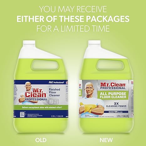 Mr. Clean Finished Floor Cleaner, Lemon Scent, 1 gal Bottle