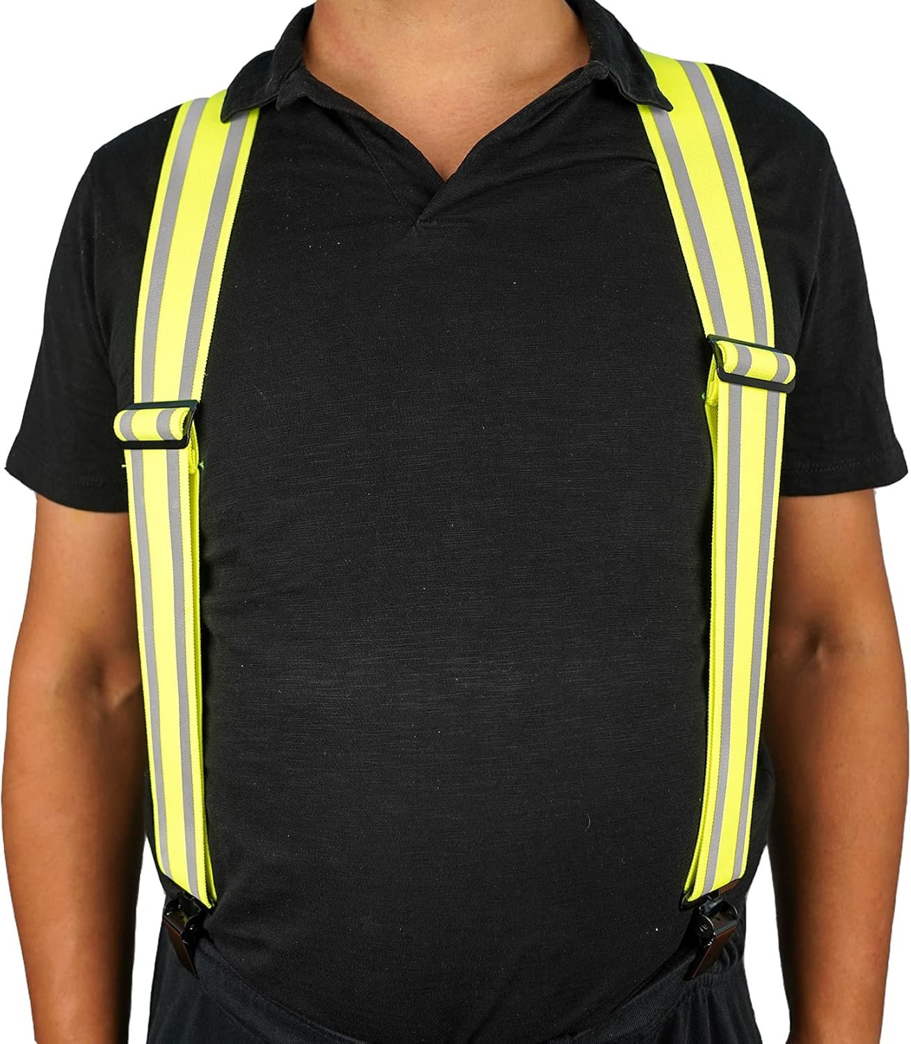 MELOTOUGH Reflective Safety Suspenders|Work Suspenders with Hi Viz Reflective Strip Hold Up Tool Belt Suspenders