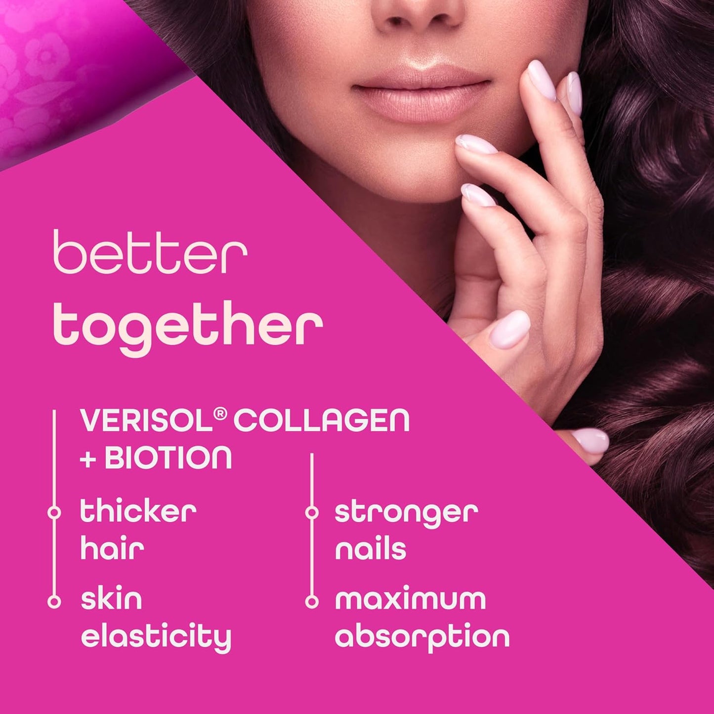 Zena Nutrition Liquid Collagen Peptides and Biotin, 2500mg Verisol Bioactive Collagen Peptides, 5000mcg Biotin, Hair, Skin, Nail Supplement for Women and...