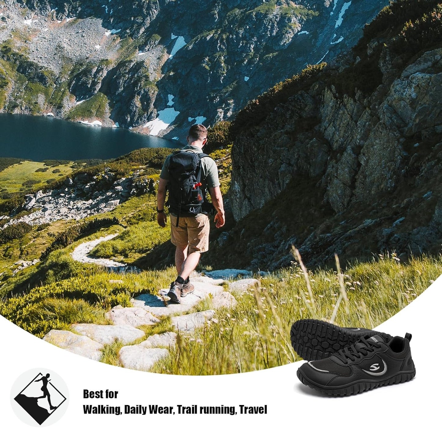 HOBIBEAR Womens Mens Barefoot Shoes| Wide Toe Box| Comfortable Trail Running Sneaker