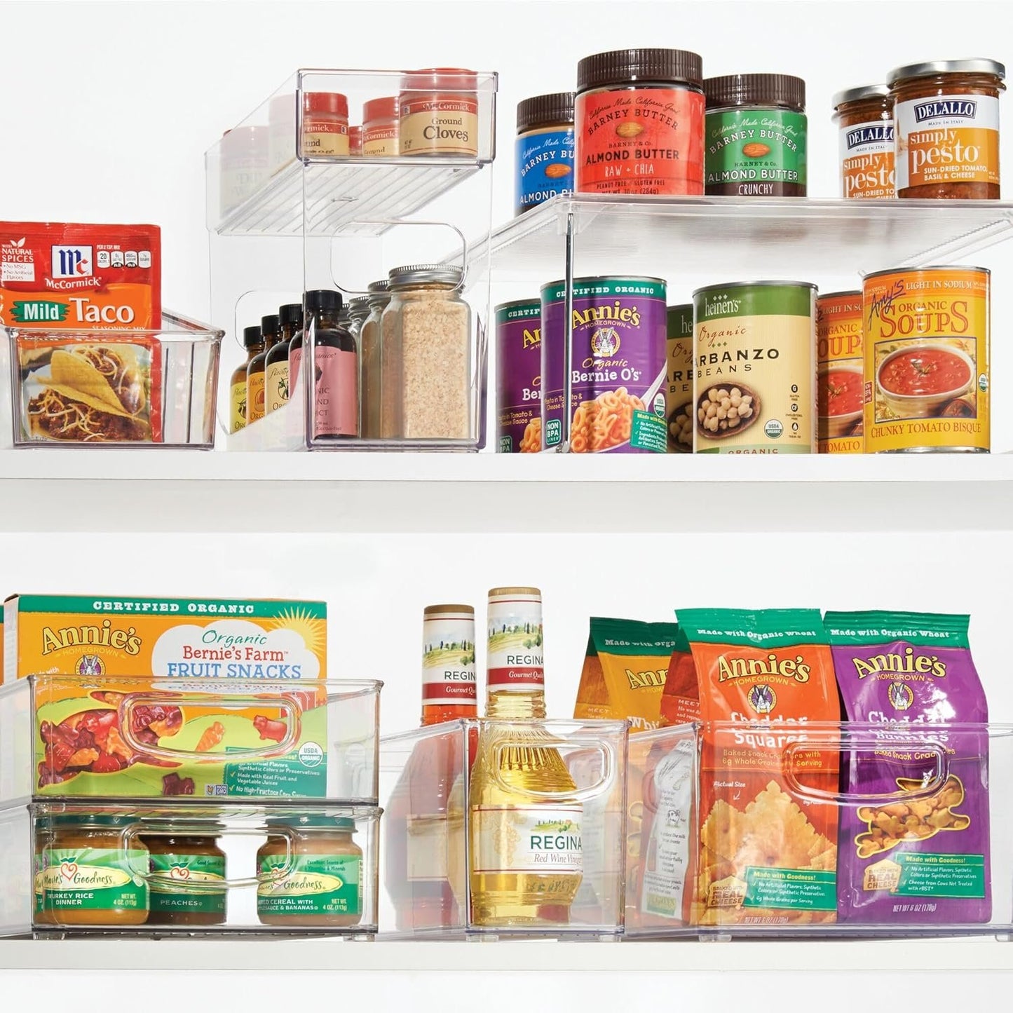 InterDesign Cabinet/Kitchen Binz Kitchen Storage Container, Small Plastic Storage Boxes for The Fridge, Freezer or Pantry, Clear