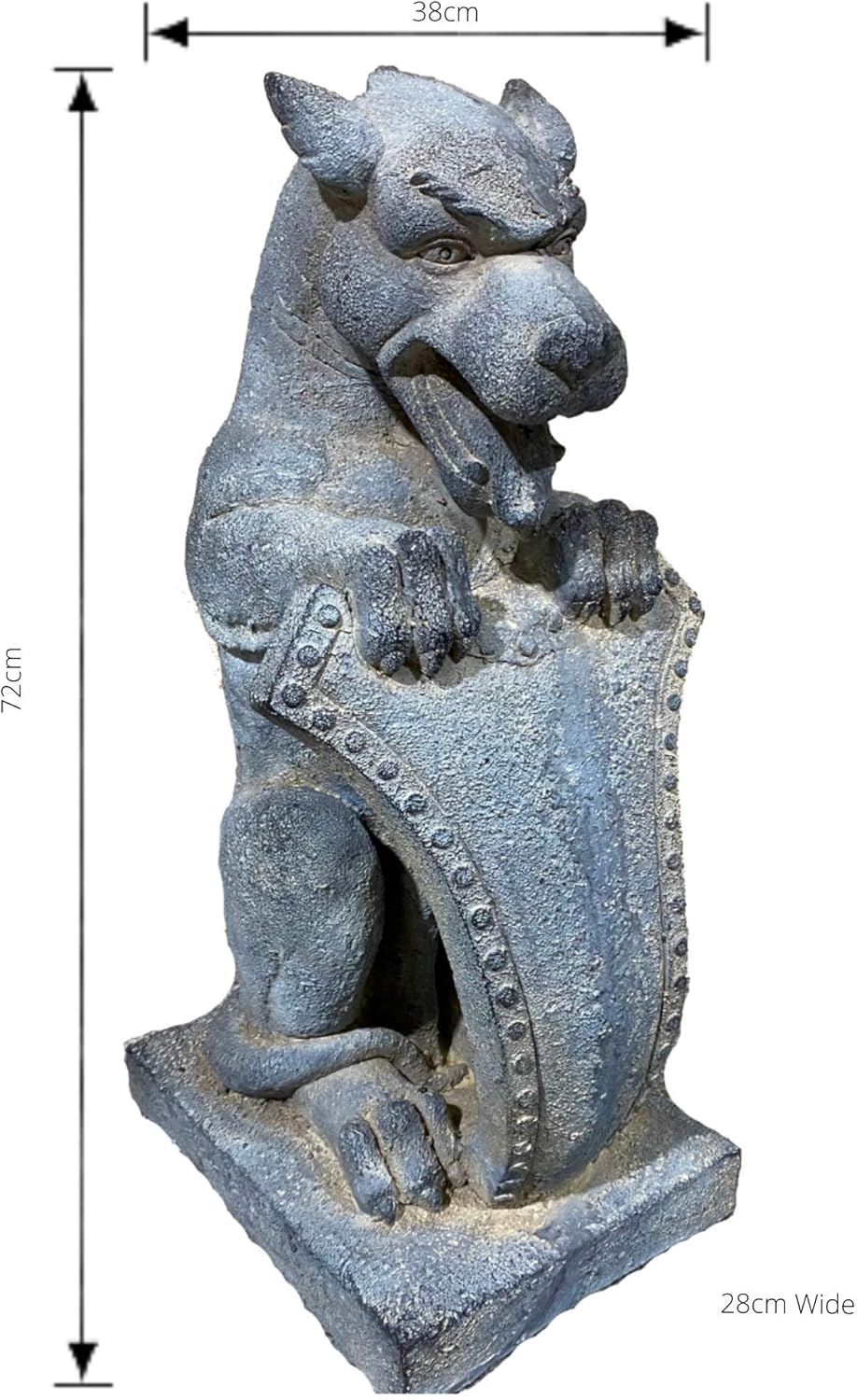Statue Canine Dog Sculpture Figurine Garden Decor Home 38x28x72cm high