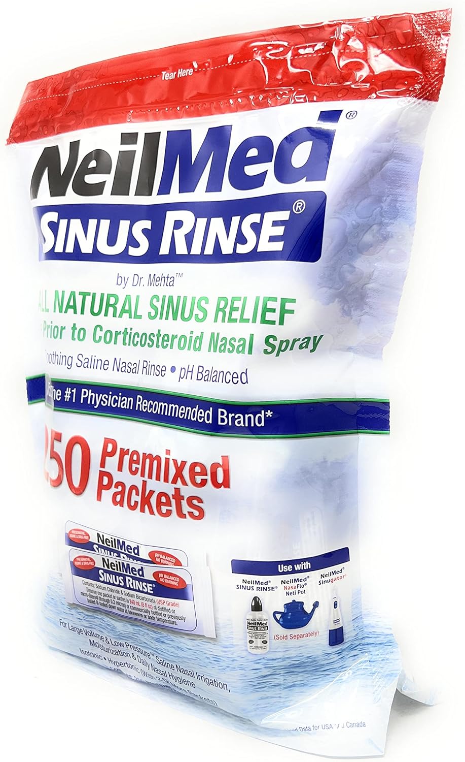 Birsppy NeilMed Sinus Rinse Refill Packets 250 ct