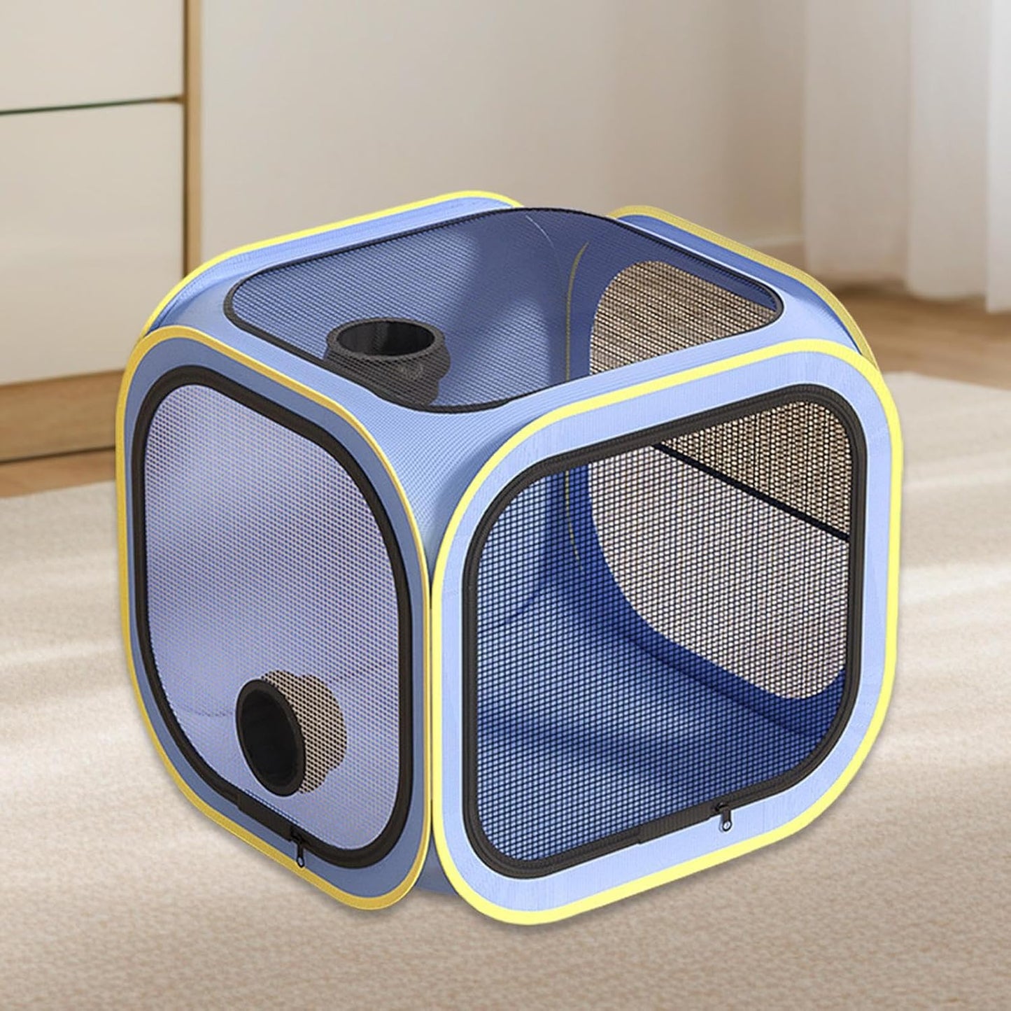 Pet Dryer Box, Portable Drying Crate for Cats Dogs Puppy, Grooming Cage with Anti Hair Flying Design, Ideal Compact Home House Room Carrier for Daily Use Travel Bath Time Care