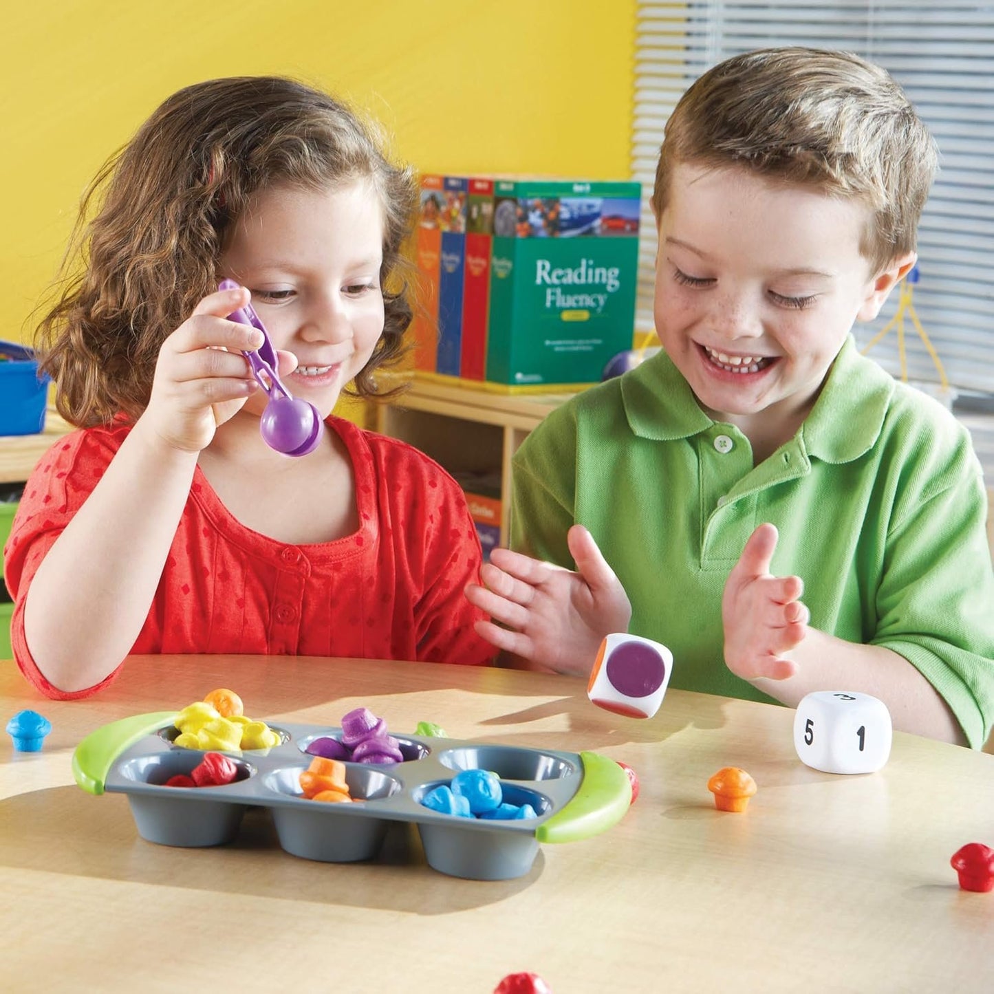 Learning Resources Mini Muffin Match Math Activity Set - 76 Pieces, Ages 3+ Toddler Learning Toys, Counting and Sorting Toys