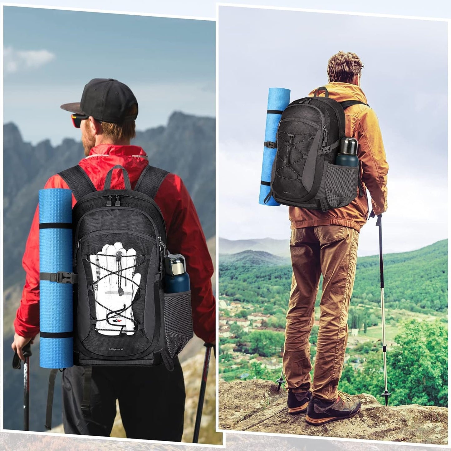 40L Hiking Backpacks, Packable Travel Backpack, Water Resistant Lightweight Foldable Daypack for Outdoor Hiking Climbing