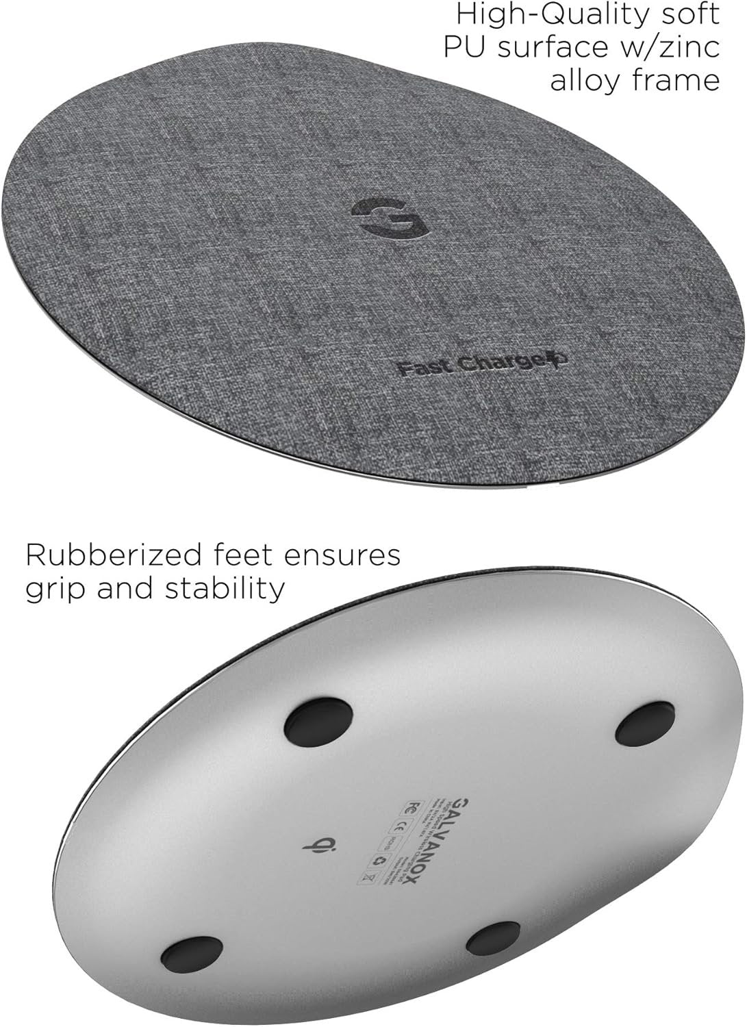 Encased Wireless Charger Pad for Samsung Models (Quick Charge 3.0) Galaxy S22/S23/S24 (Fast Charging Qi Enabled) Non-Slip, Case Compatible