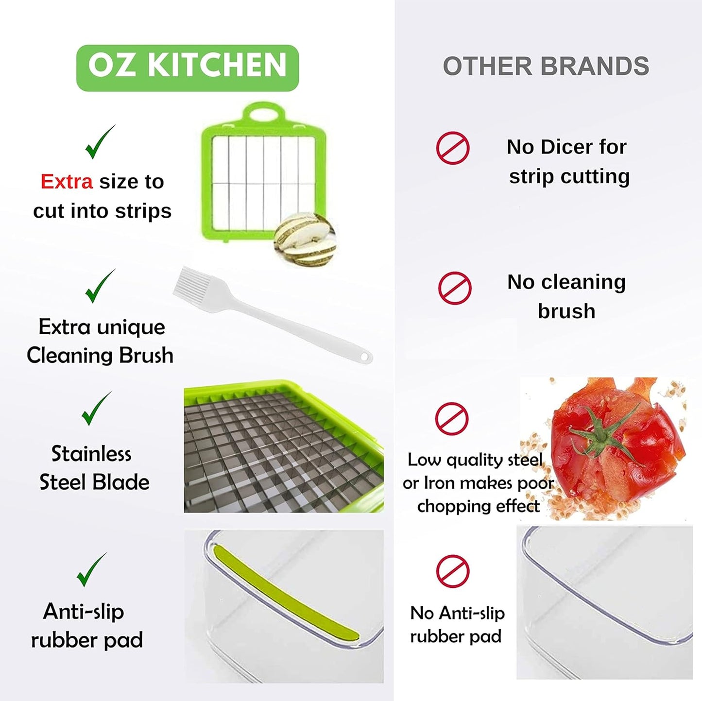 17-in-1 Vegetable Chopper for Effortless Meal Prep, AU Owned, Easy to Clean Safe Mandoline Slicer Food Chopper, Kitchen Tools & Gadgets, Vegetable Slicer Dicer Onion Veggie Chopper, 8 Sharp Blades