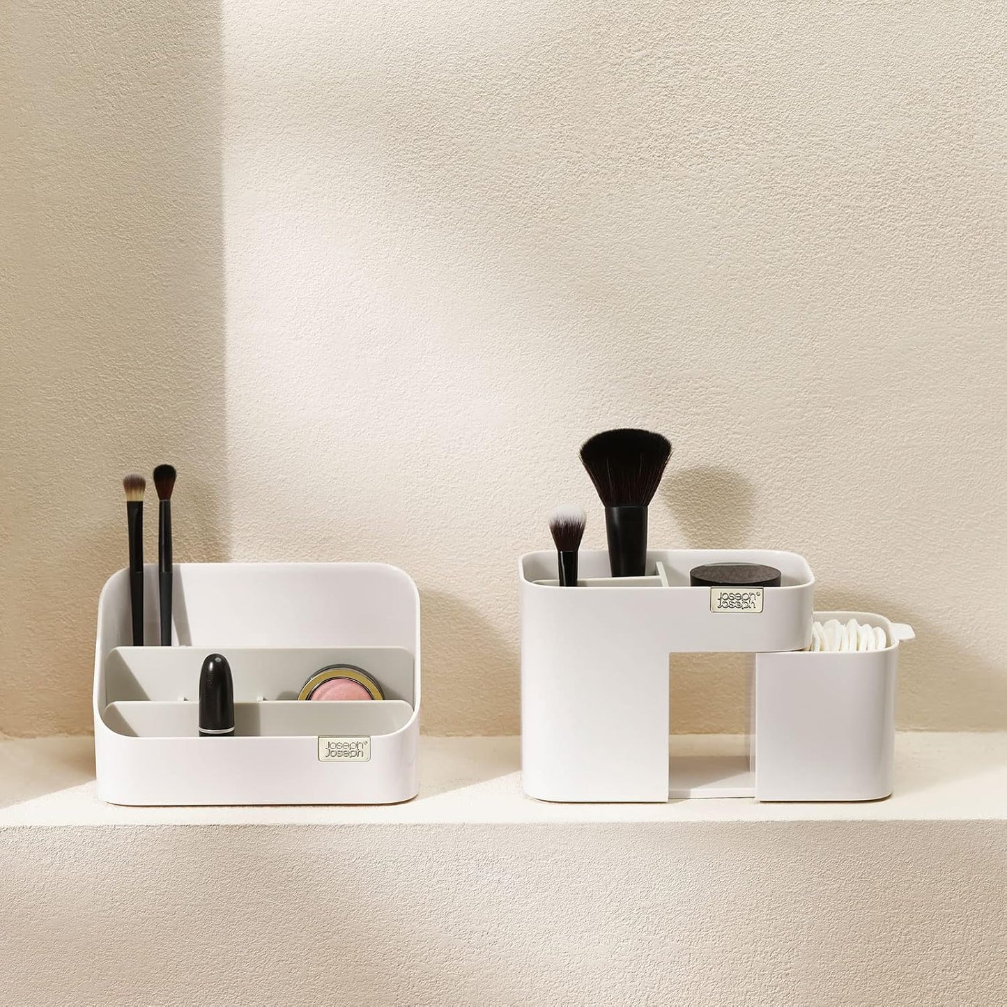 Joseph Joseph Viva Tiered Makeup Cosmetic Organiser, dismantles for easy cleaning – Shell