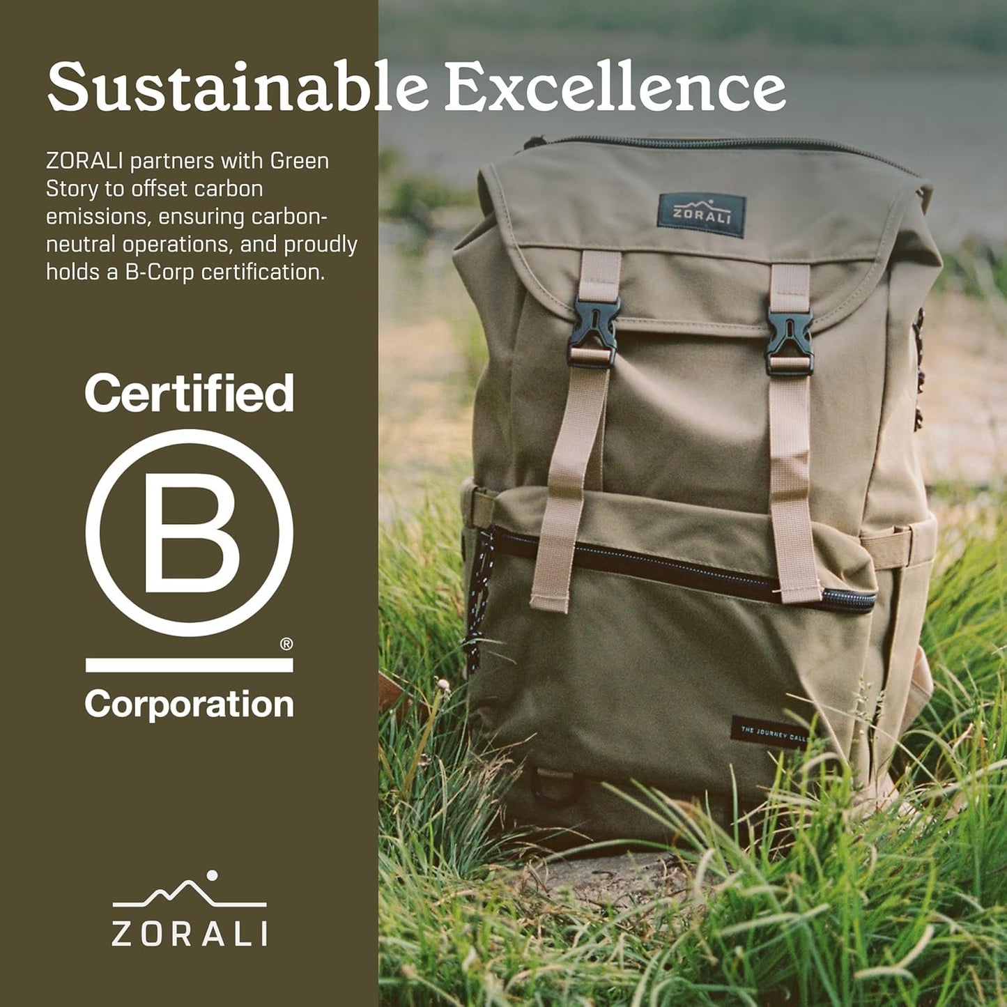 ZORALI Escapade Travel Backpack 30L – Durable Carry On Backpack for Men & Women, Sustainably Designed Hiking Backpack, Waterproof Outdoor Sports Rucksack & Casual Daypack – Travel Essentials