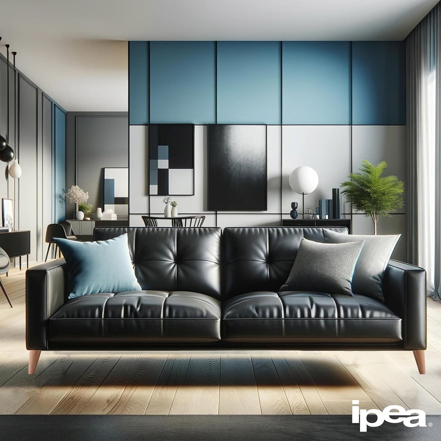 IPEA Furniture and Sofa Feet Height 12 cm Made in Italy - Slanted with Cone Shape - Screw M10 - Set of 4 Legs for Wardrobes, Armchairs, Beds - Beech Wood Feet - Light Colour