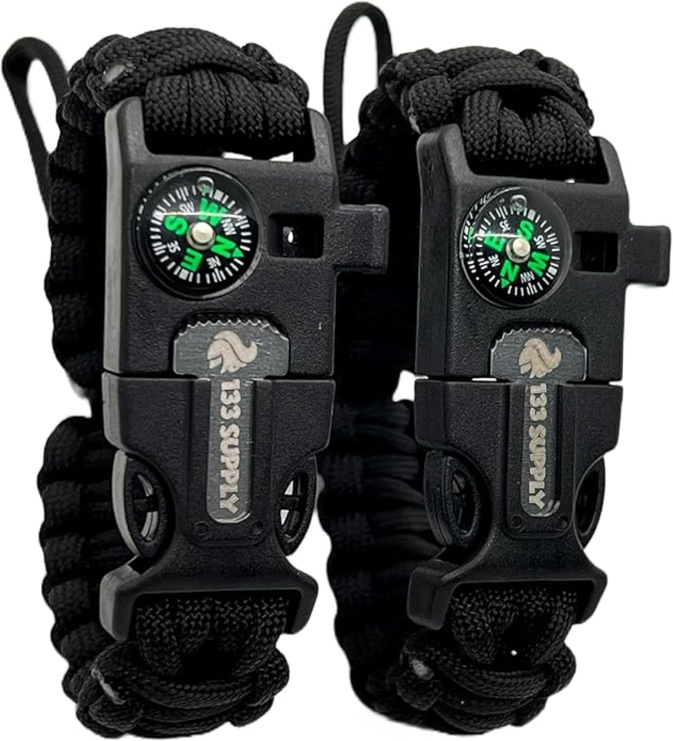 133 Supply Paracord Bracelet Compass Hiking Survival Emergency Whistle Fire Starter Kit Camping Gear Hiking Essentials Fishing Hunting Accessories EDC Backpacking Gear Tactical Survival Gear