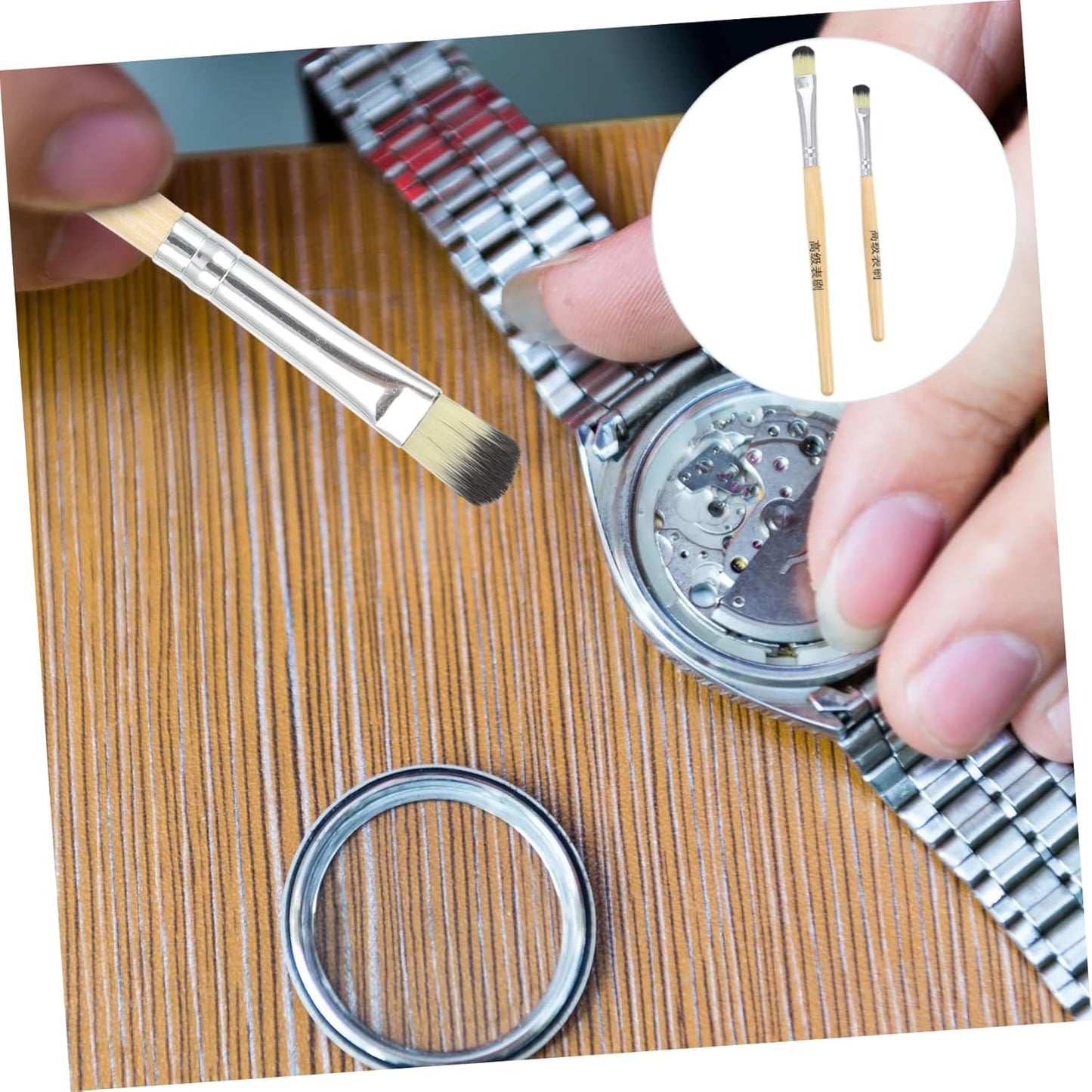 Zerodeko 2Pcs Watch Parts Cleaning Brush Soft Bristles for Watch Movement Maintenance Essential Tools for Watch Repair Professionals and Enthusiasts and Safe