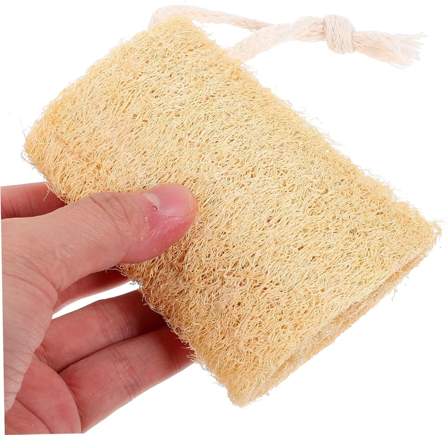 SHERCHPRY 4Pcs Natural Loofah Sponge Dish Scrubber Kitchen Multi Functional and Lightweight for Dishwashing
