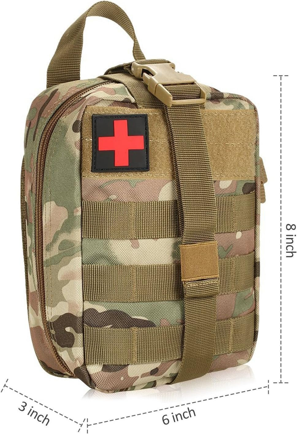 ifak molle First aid Bag EMT Tactical Pouches Rip-Away Medical Pouch Utility Rescue Emergency Trauma Accessories Tools Bag Military Belt Pouch (camo)