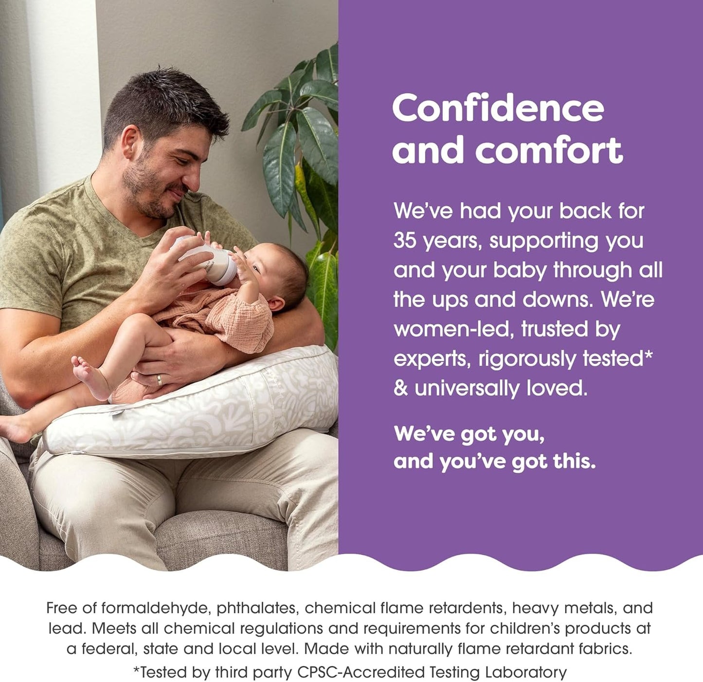 Boppy Uplift Nursing Pillow, Cream Retro Squiggles, Designed to Help Reduce Reflux Symptoms for Breastfeeding, Bottle Feeding or Combo-Feeding; Plus-Sized, Comfortably Contoured Feeding Pillow