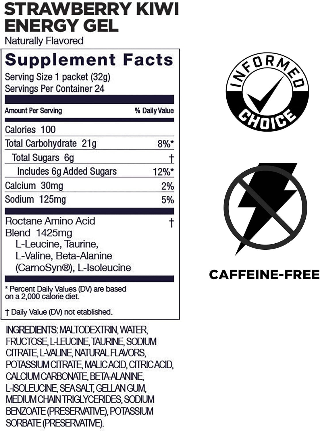 GU ENERGY Roctane Ultra Endurance Energy Gel, Strawberry Kiwi, 24-Count