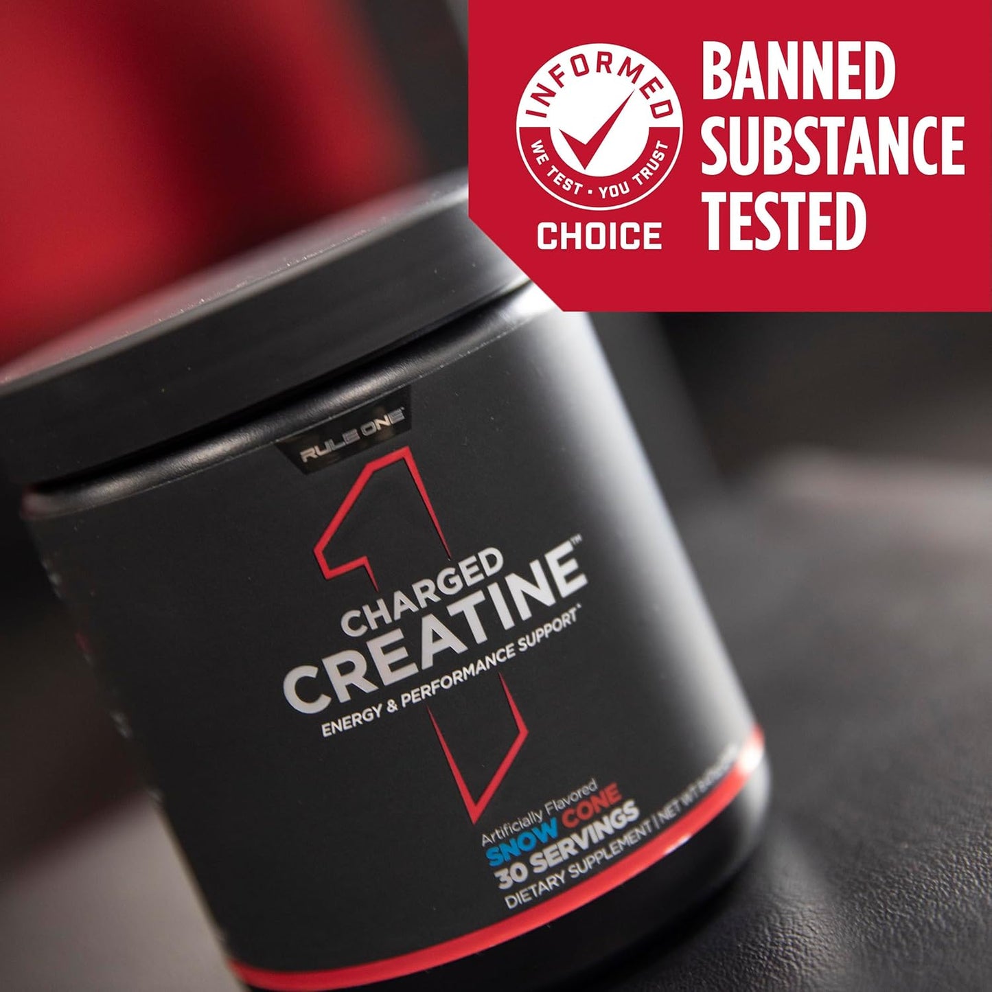 Rule1 R1 Charged Creatine Energy & Performance Support Supplement 240 g, Mandarin Mango (30 Servings)