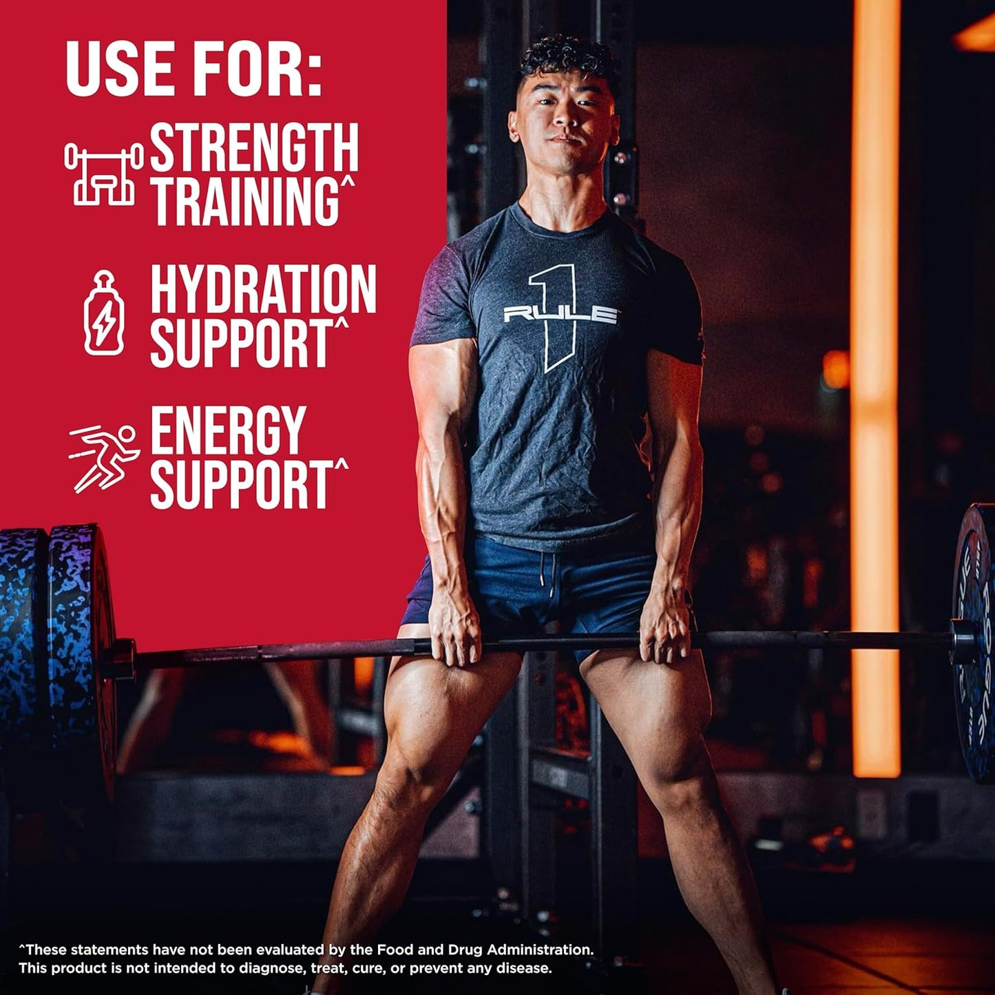 Rule1 R1 Charged Creatine Energy & Performance Support Supplement 240 g, Mandarin Mango (30 Servings)