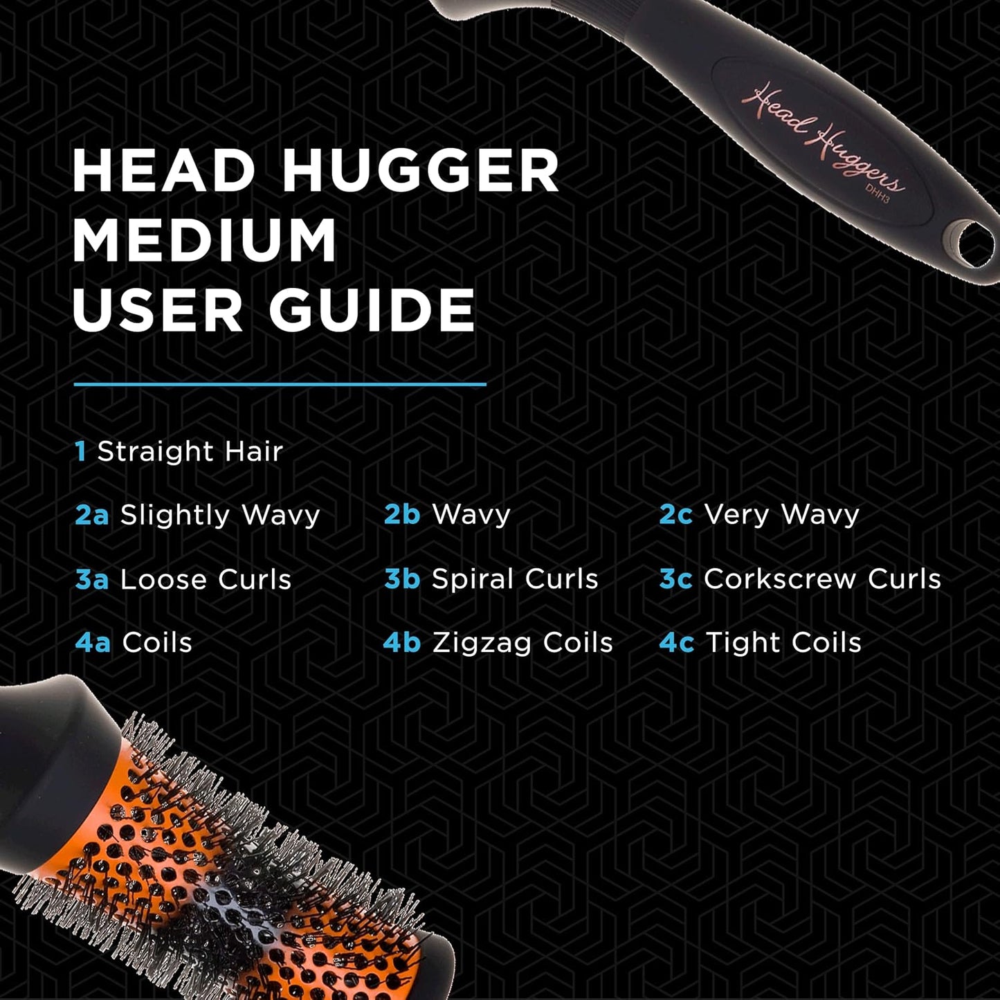 Denman (Medium) Thermo Ceramic Hourglass Hot Curl Brush - Hair Curling Brush for Blow-Drying, Straightening, Defined Curls, Volume & Root-Lift - Orange & Black, (DHH3)