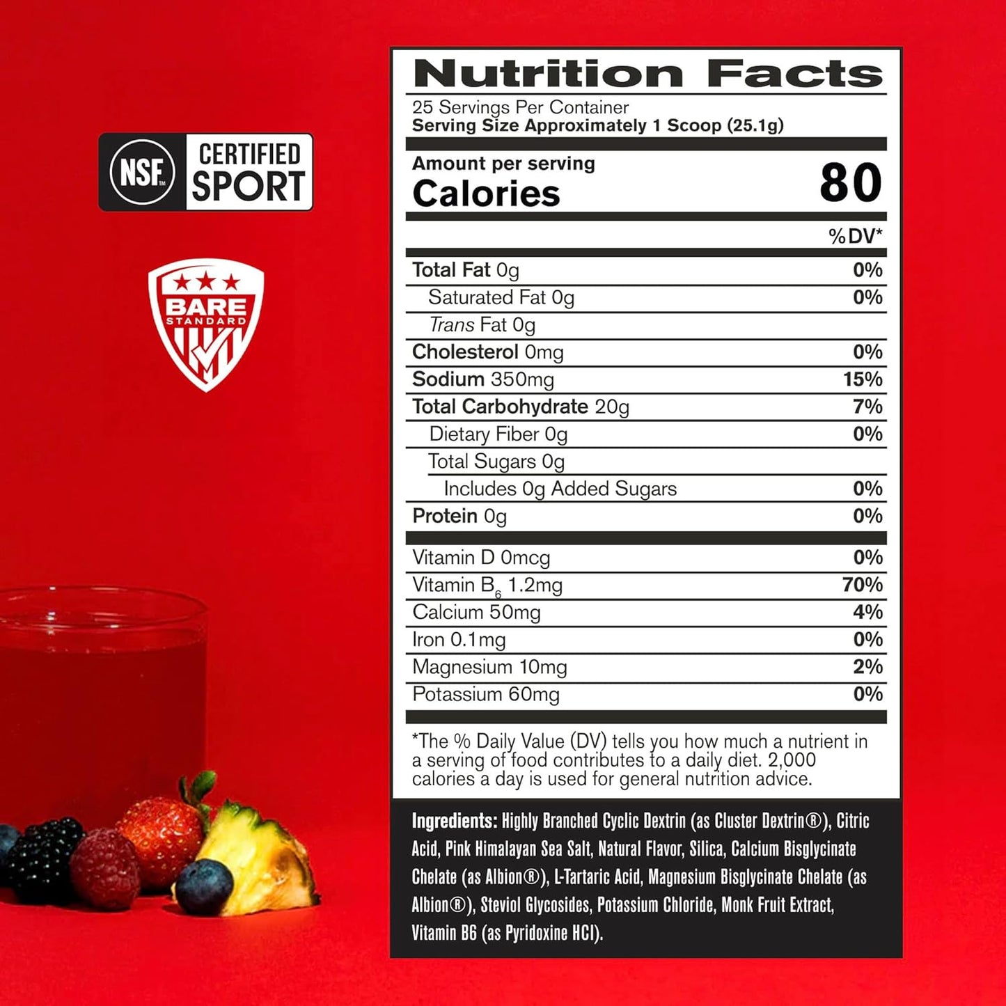 Bare Performance Nutrition, G.1.M Sport Endurance Formula, Electrolyte Formula, Cluster Dextrin, Superior Carbohydrate Source (Fruit Punch)
