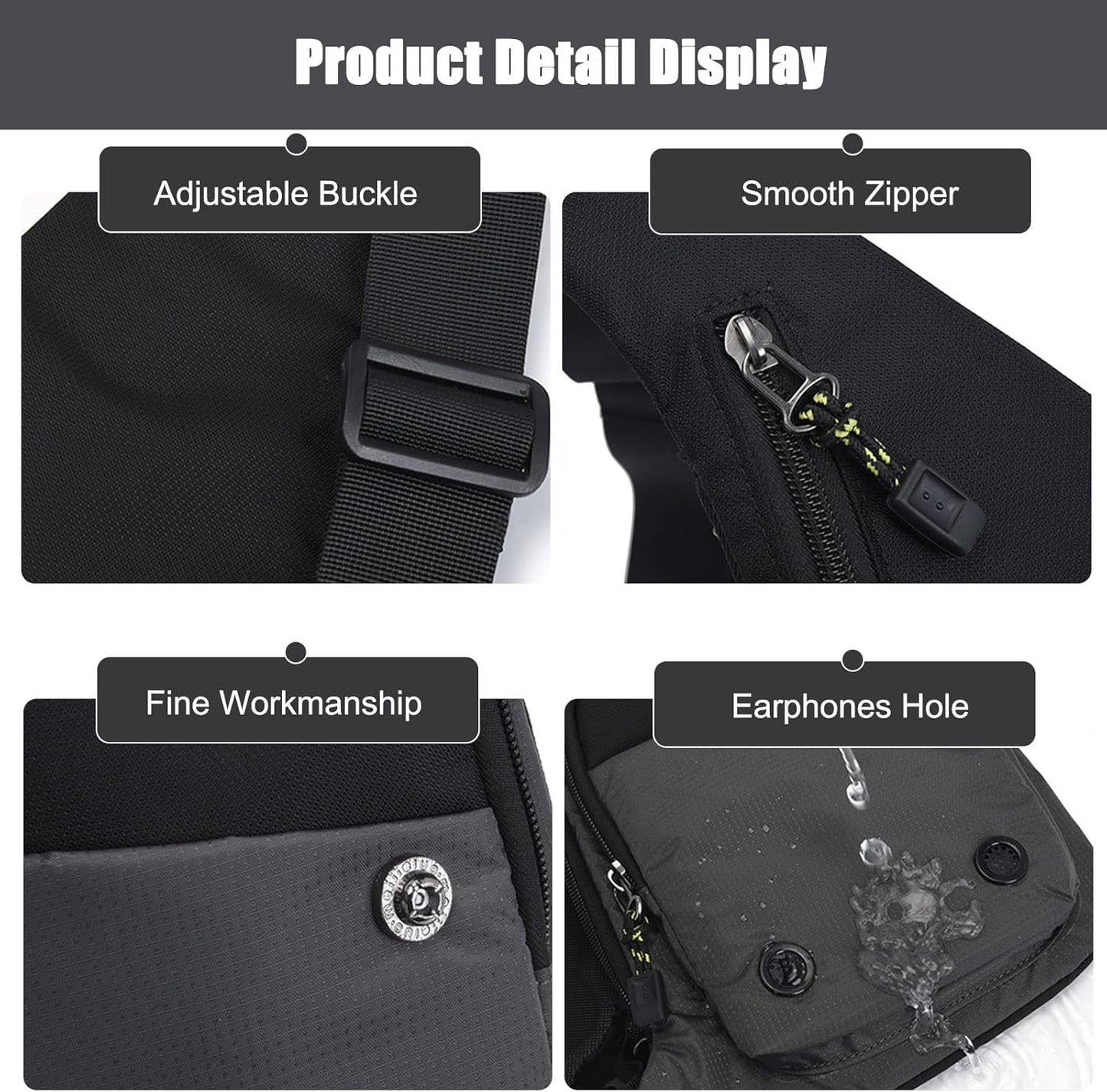 FANDARE Ultralight Sling Bags Outdoor Hiking Daypacks Chest Shoulder Bag Men Crossbody Bags