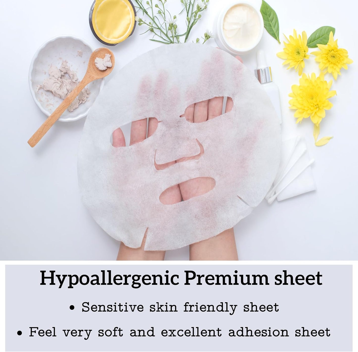 MEAROSA Facial Sheet Mask Korean SkinCare premium Quality Vitamin C Collagen Essence Sensitive skin(8 Sheet Variety pack)