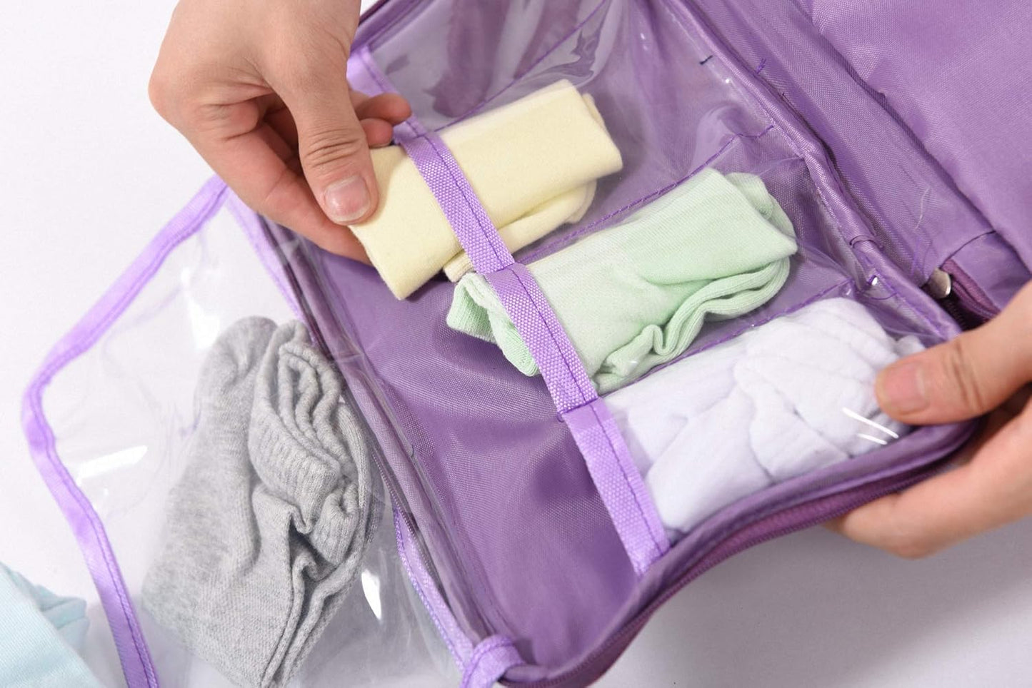 Underwear Storage Bag - Nylon Travel Bag Side Pocket Toiletry Choice Waterproof Color Bag