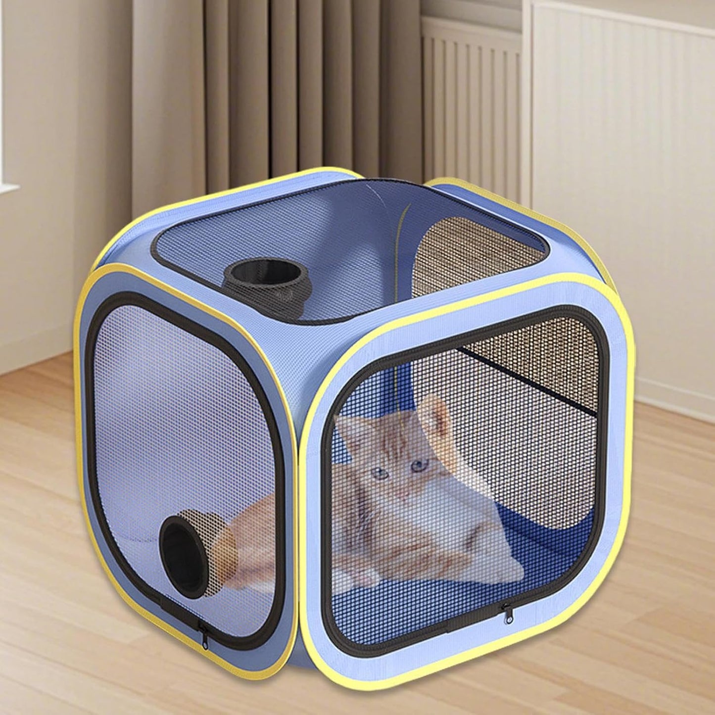 Pet Dryer Box, Portable Drying Crate for Cats Dogs Puppy, Grooming Cage with Anti Hair Flying Design, Ideal Compact Home House Room Carrier for Daily Use Travel Bath Time Care