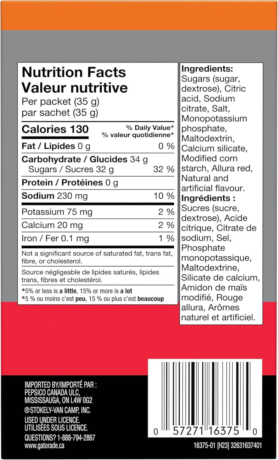 Gatorade Powder Fruit Punch 10 x 35g