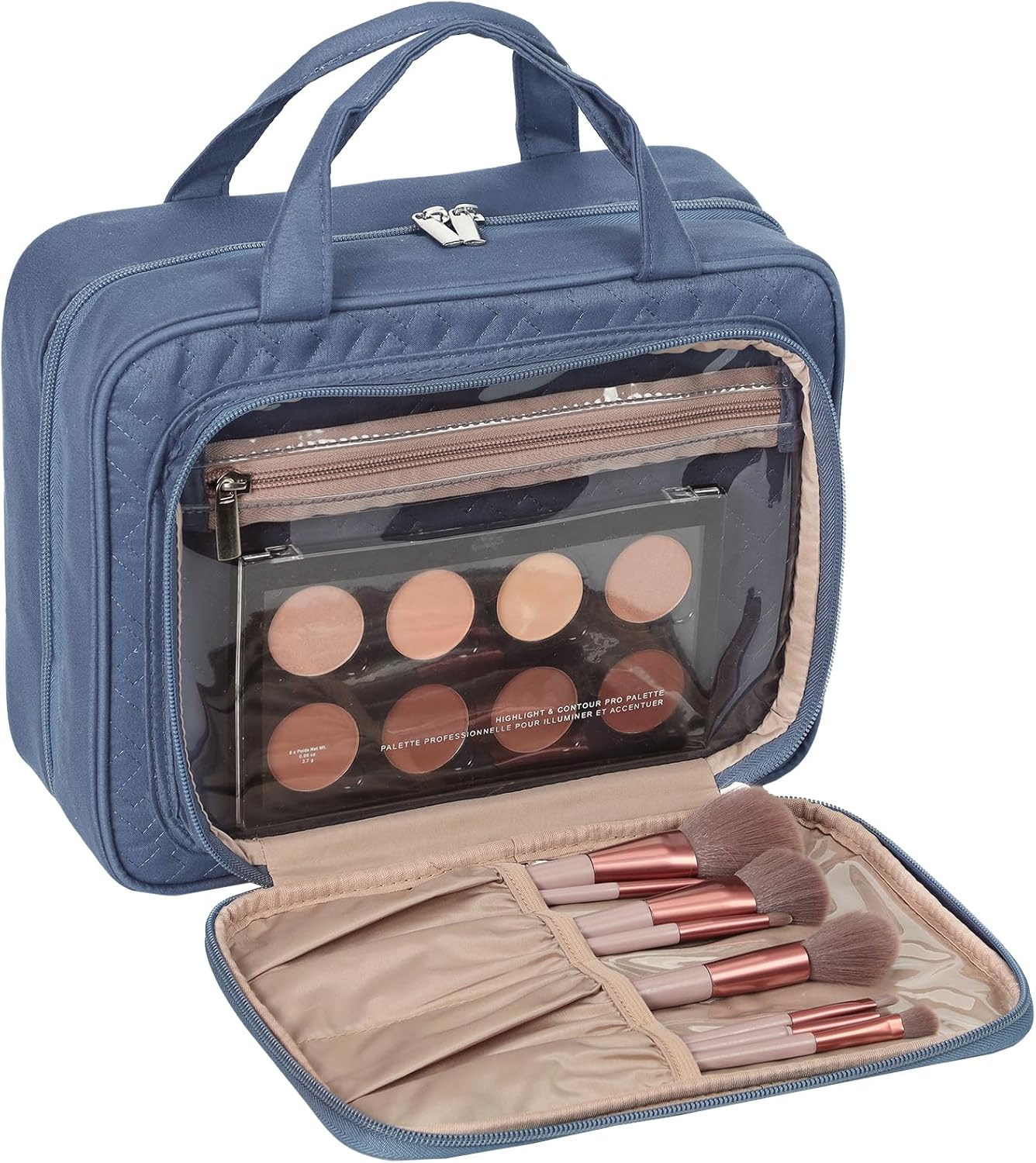 NISHEL Large Size Toiletry Bag for Women, Travel Essentials Organizer, Hanging Makeup Case for Accessories, Cosmetics, Toiletries