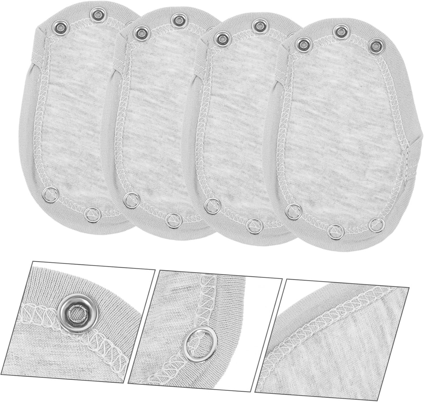 Abaodam 4pcs Extension Piece Romper Stretcher Jumpsuits Extender Girl Grey Aluminum Alloy