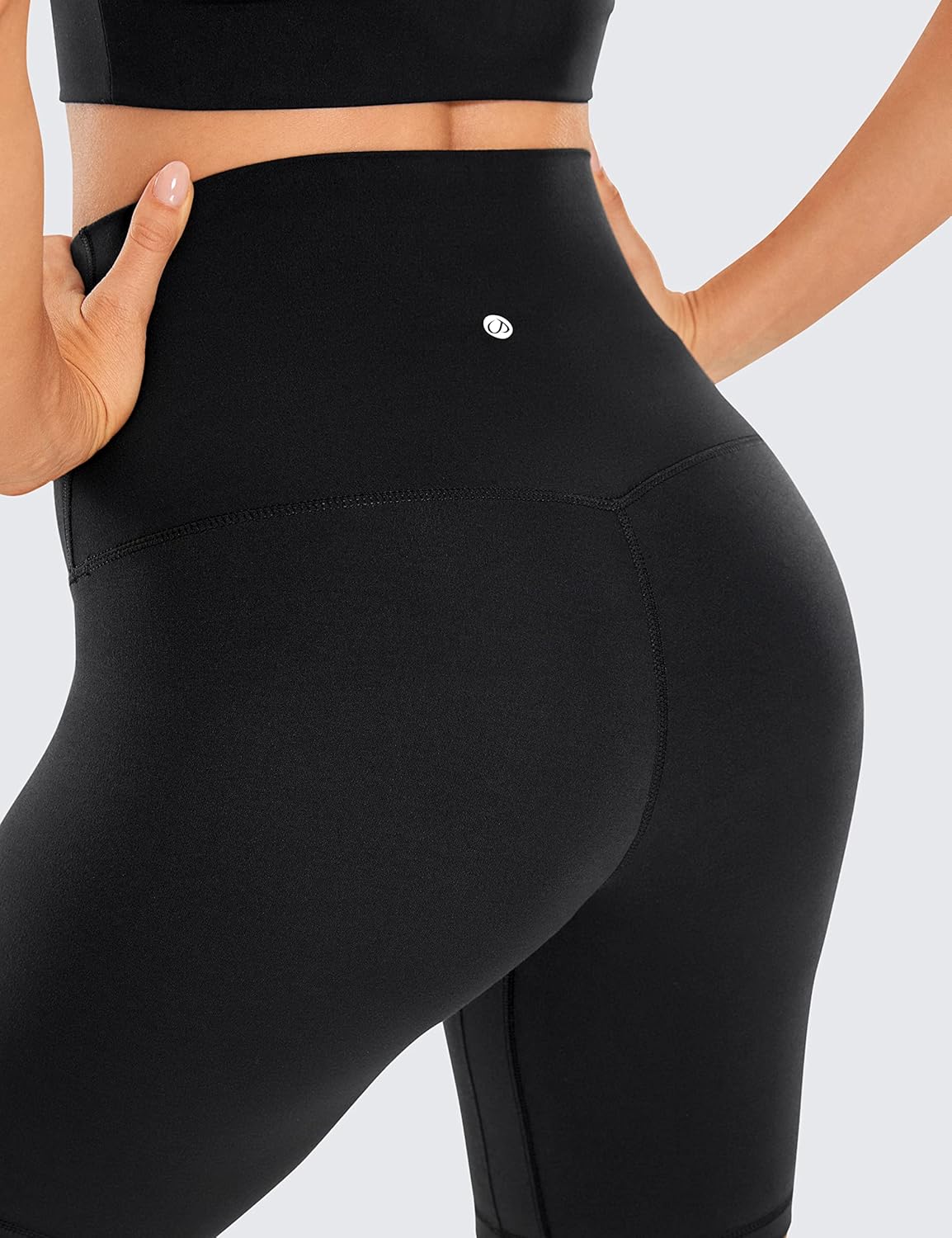 CRZ YOGA Super High Waisted Butterluxe Womens Biker Shorts 6 Inches - Buttery Soft Workout Yoga Over Belly