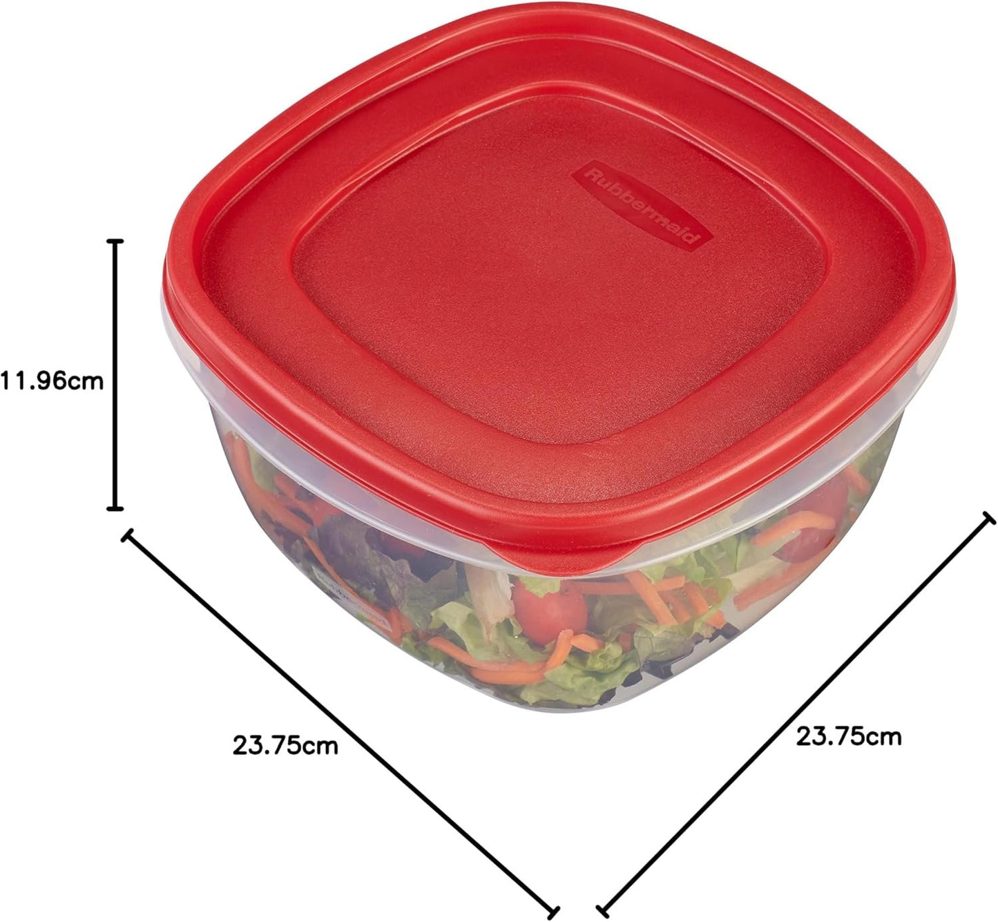 Rubbermaid EasyFindLids Food Storage Container, 3.3 L (14 Cup), Racer Red, 1 Pack