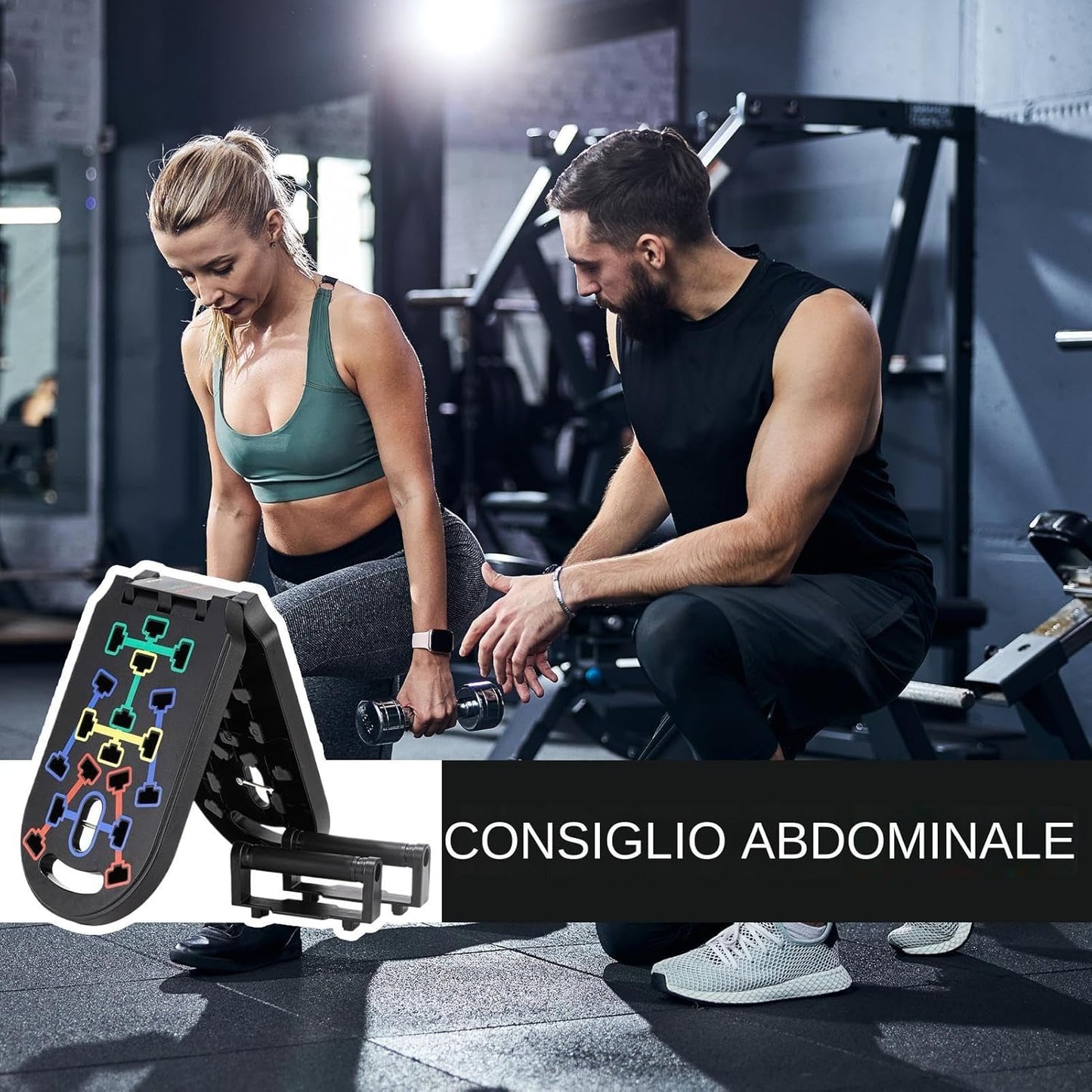 Ungtyb Pushup Board, Strength Training Equipment, Portable Design, Non Slip Handles Multiangle Positions, Home Workout Gear Ideal for Men and Women, 29.53 x 8.66 x 1.18 Inches